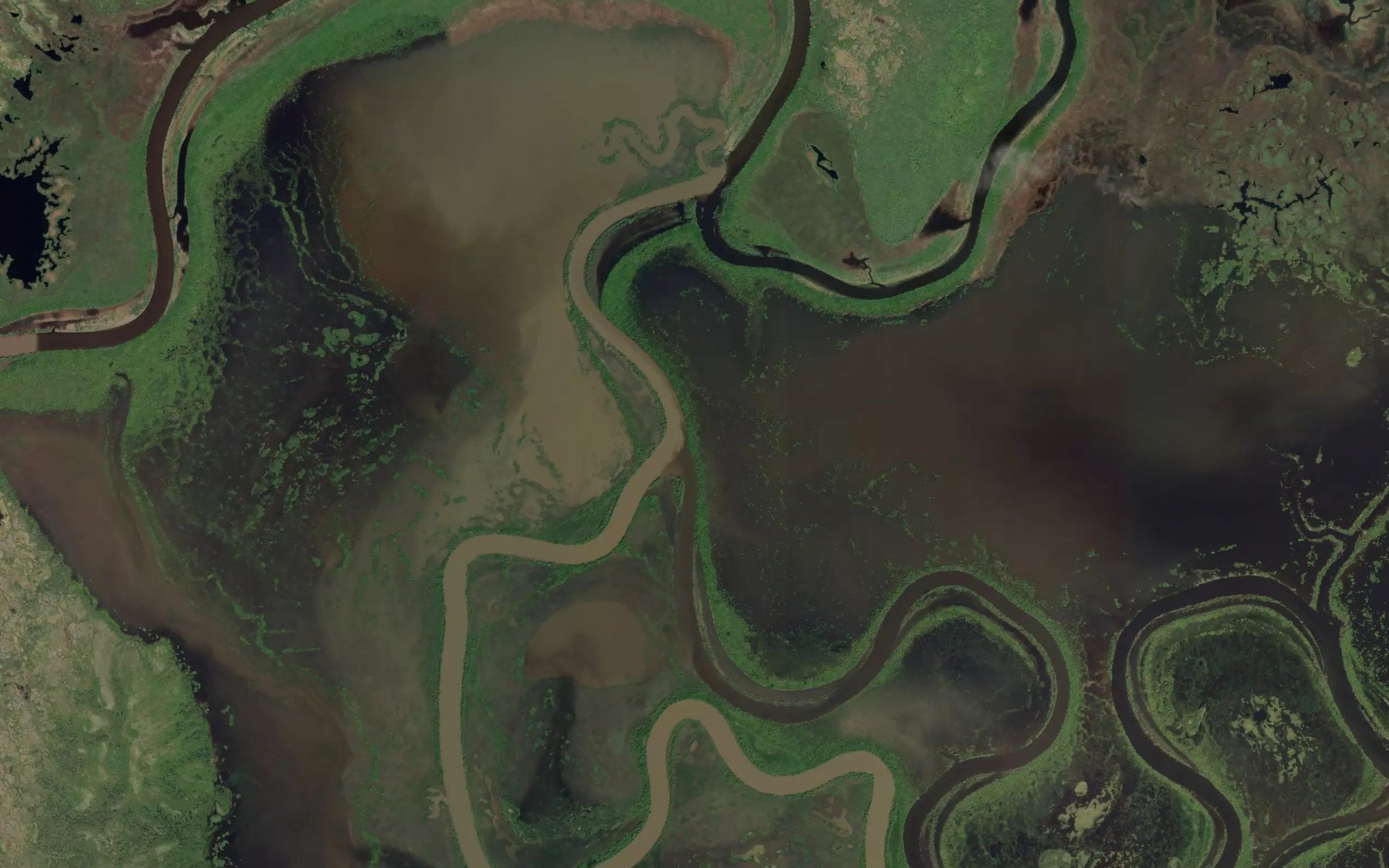 Satellite map of the Kuyukutuk River