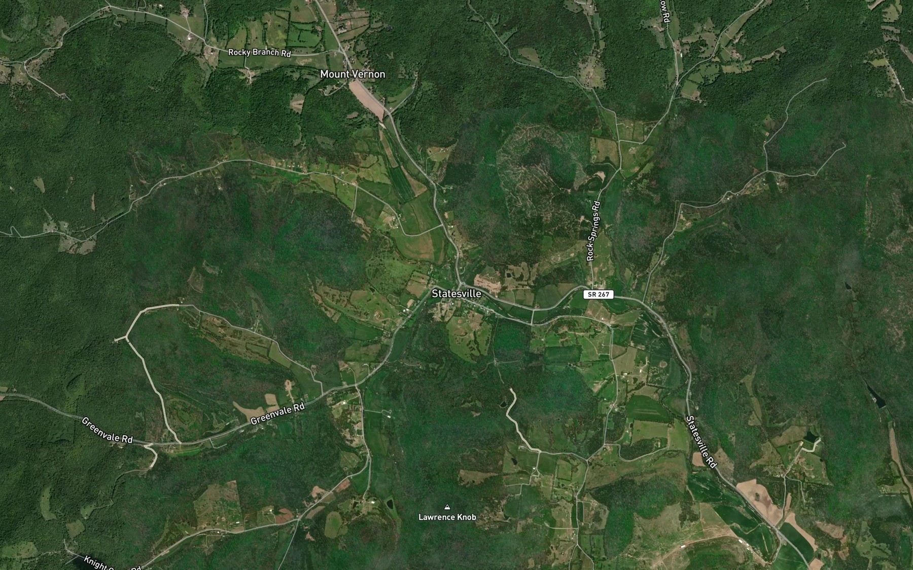 Satellite map of the Cleaver Creek