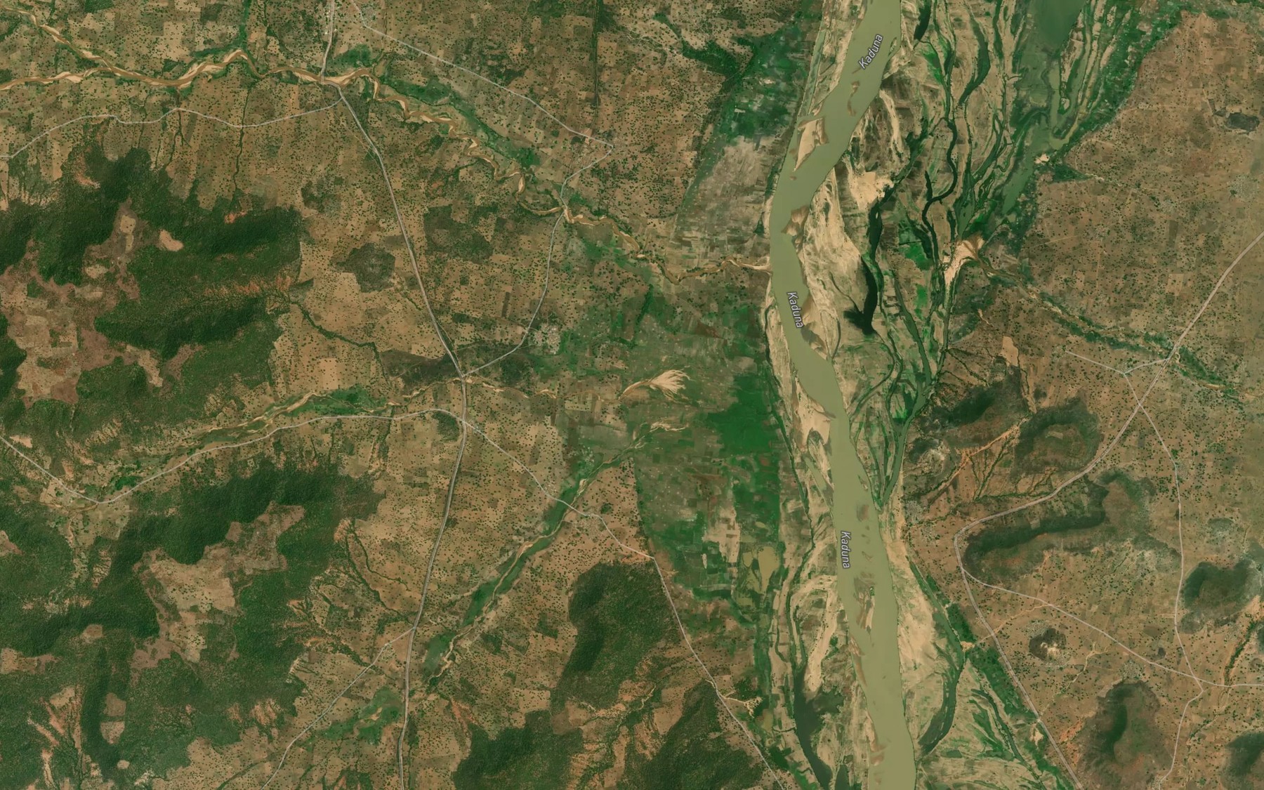 Satellite map of the River Fyare