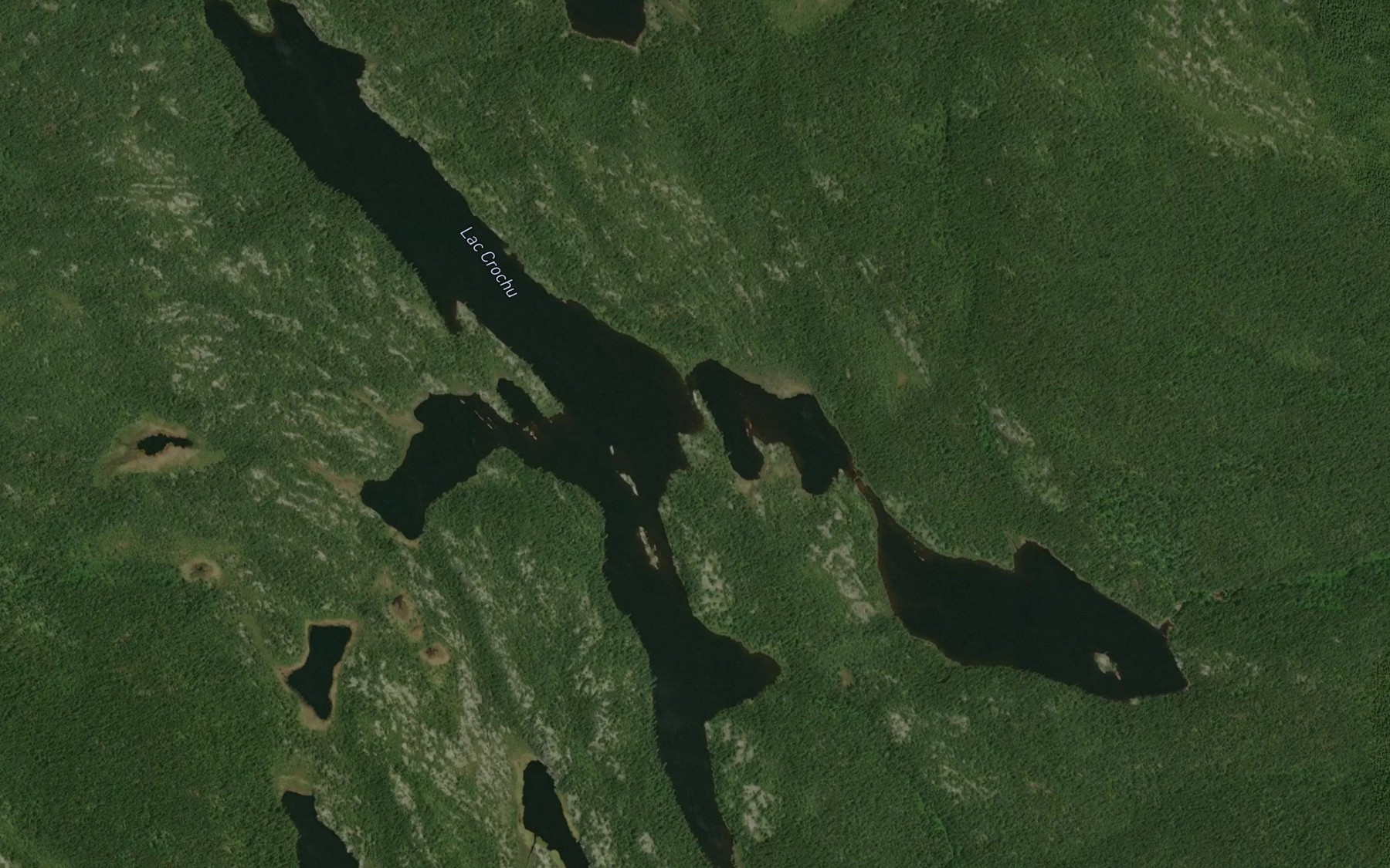 Satellite map of the Lac Crochu