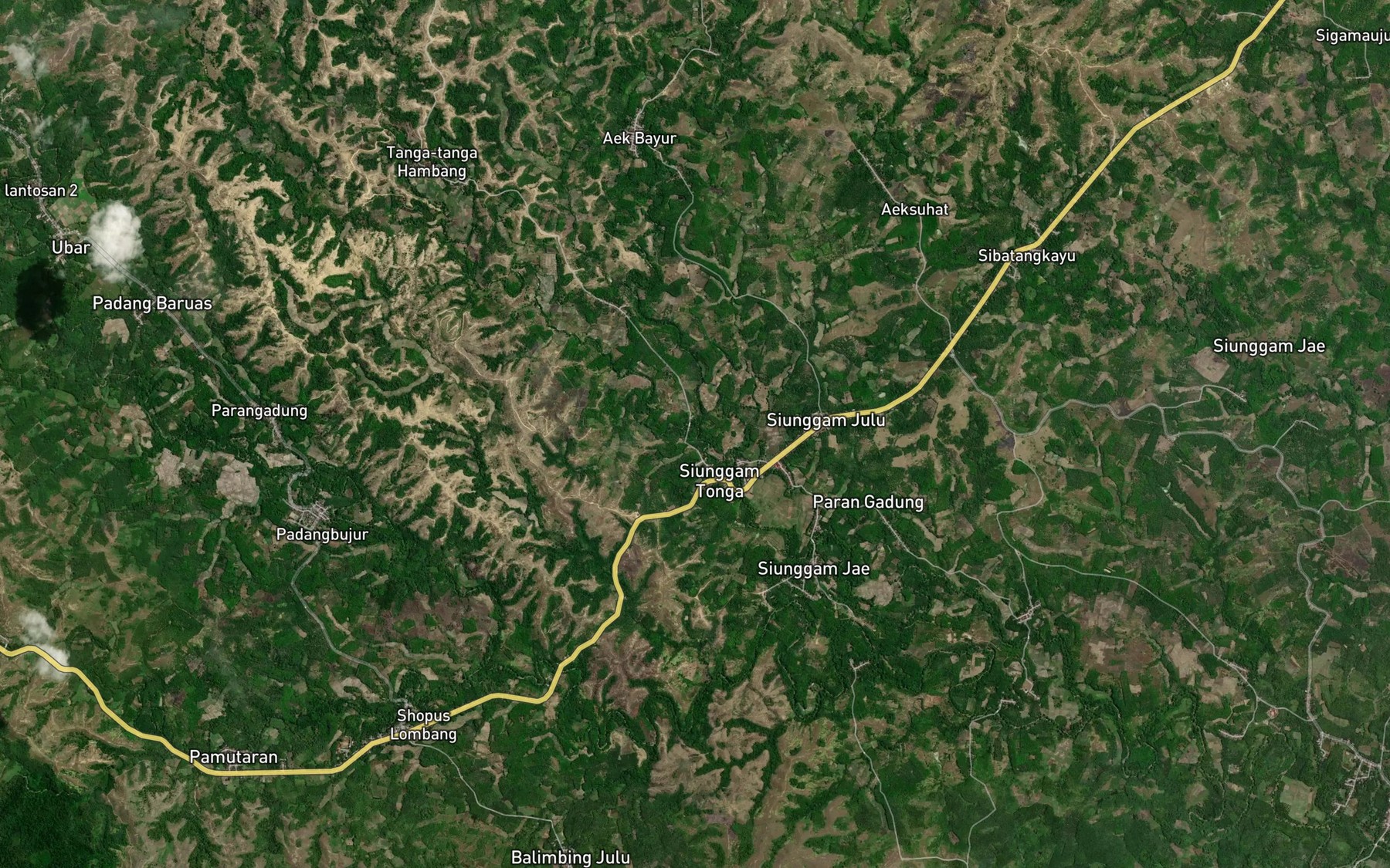 Satellite map of the Aek Panantanan