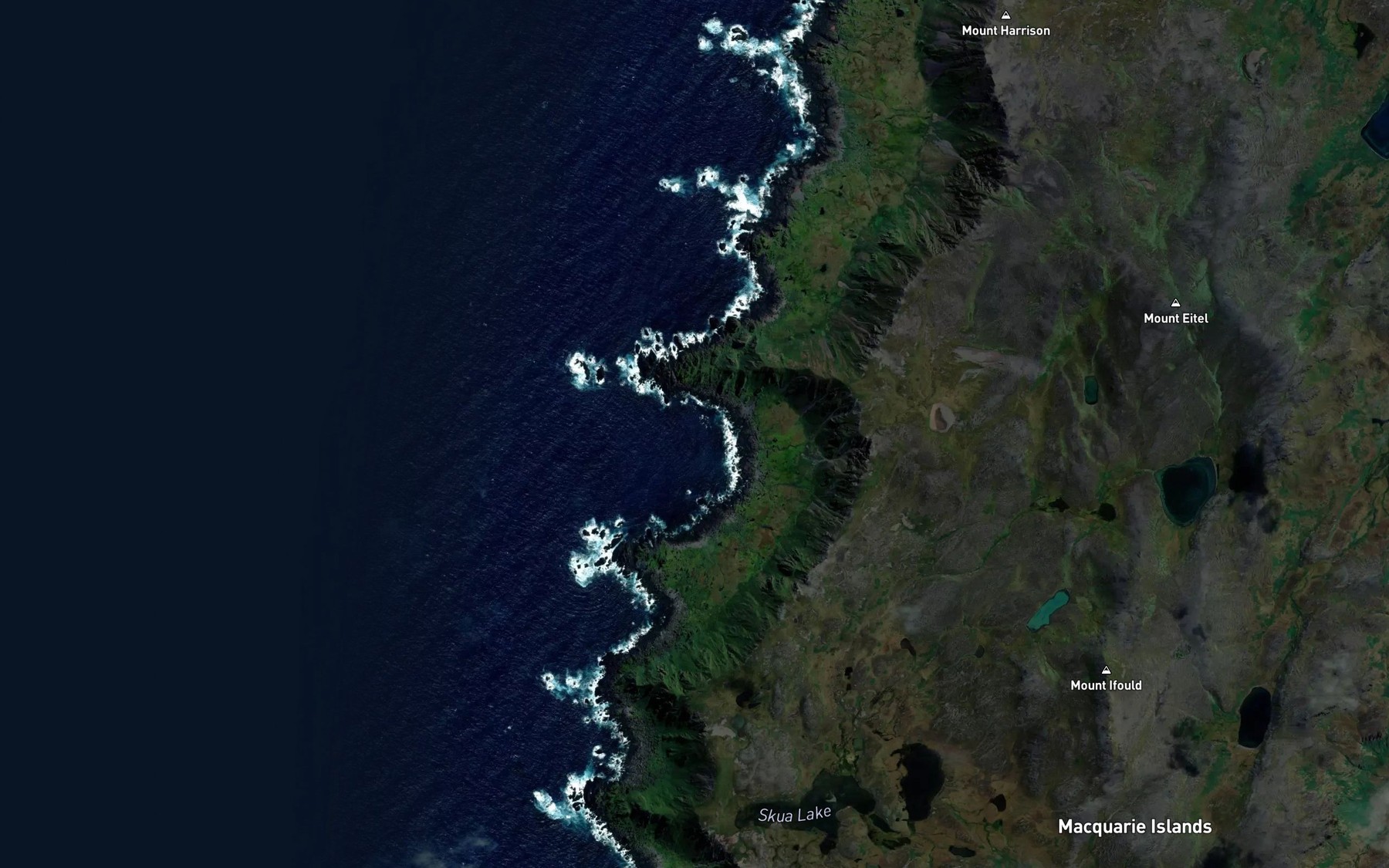Satellite map of the Soucek Bay