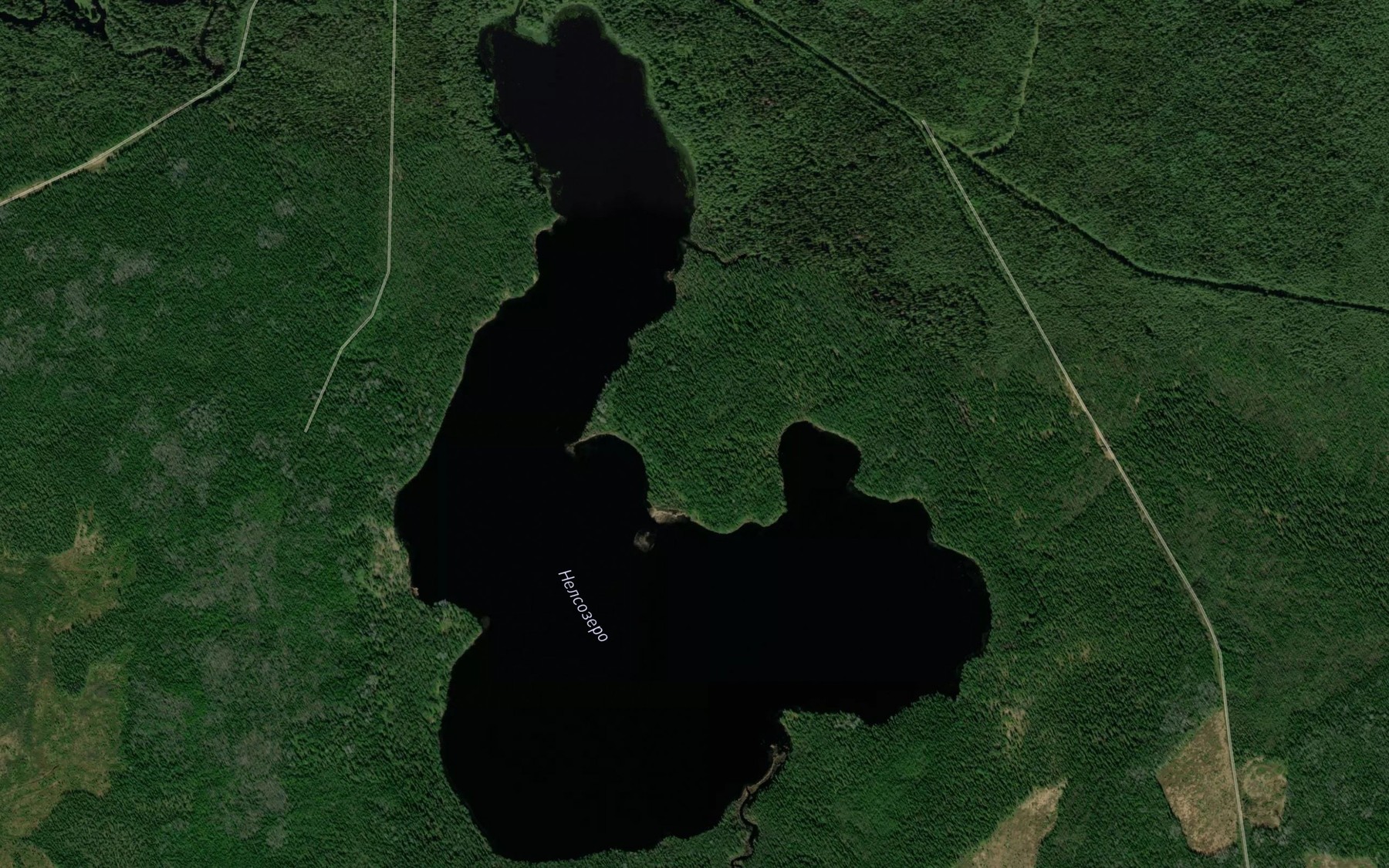 Satellite map of the Ozero Nelsozero