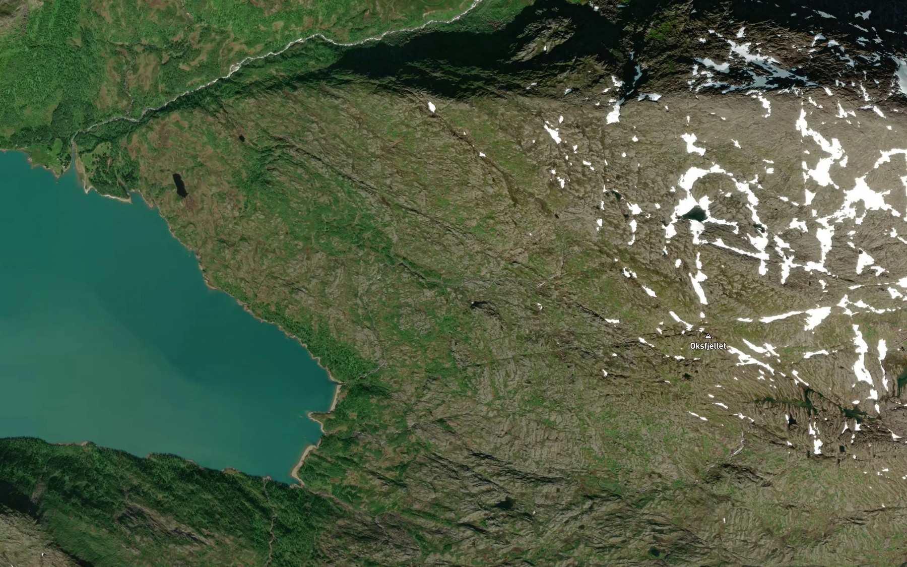 Satellite map of the Hitterelva