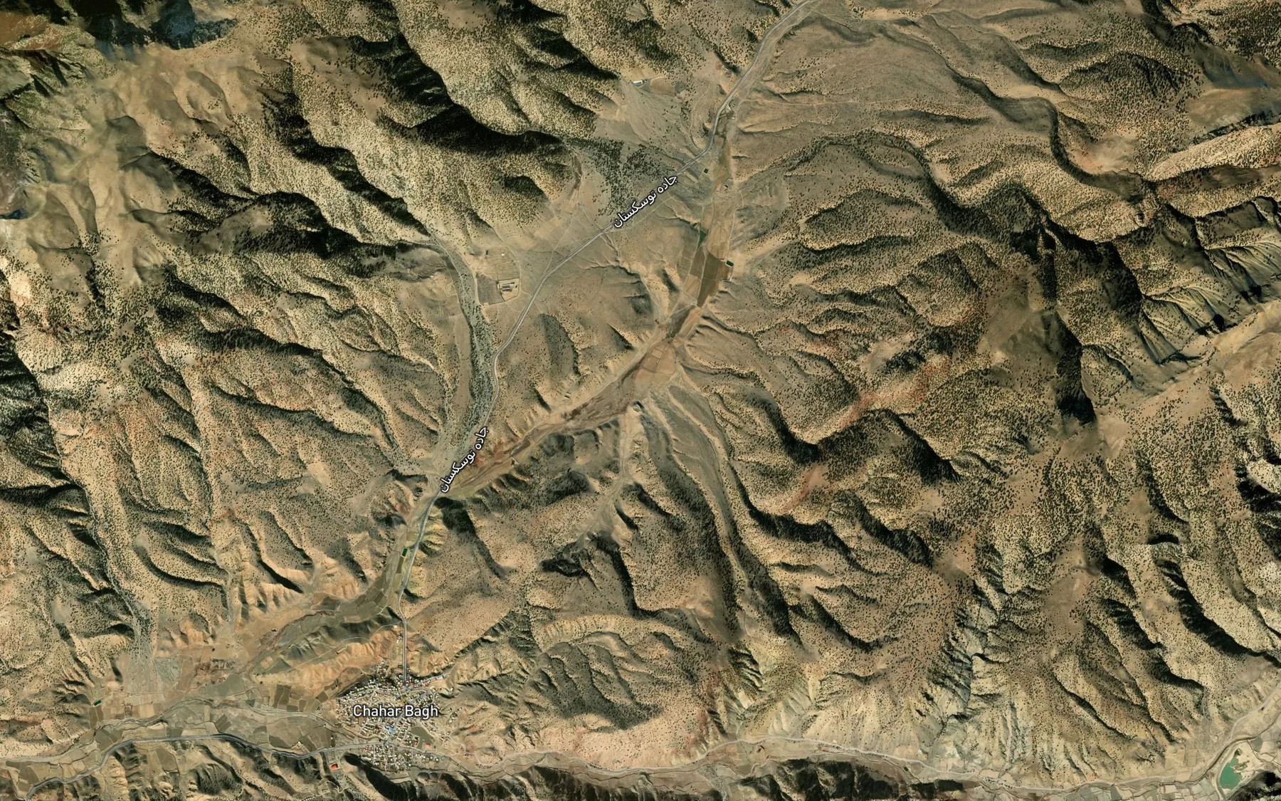 Satellite map of the Rudkhaneh-ye Jeling Beling