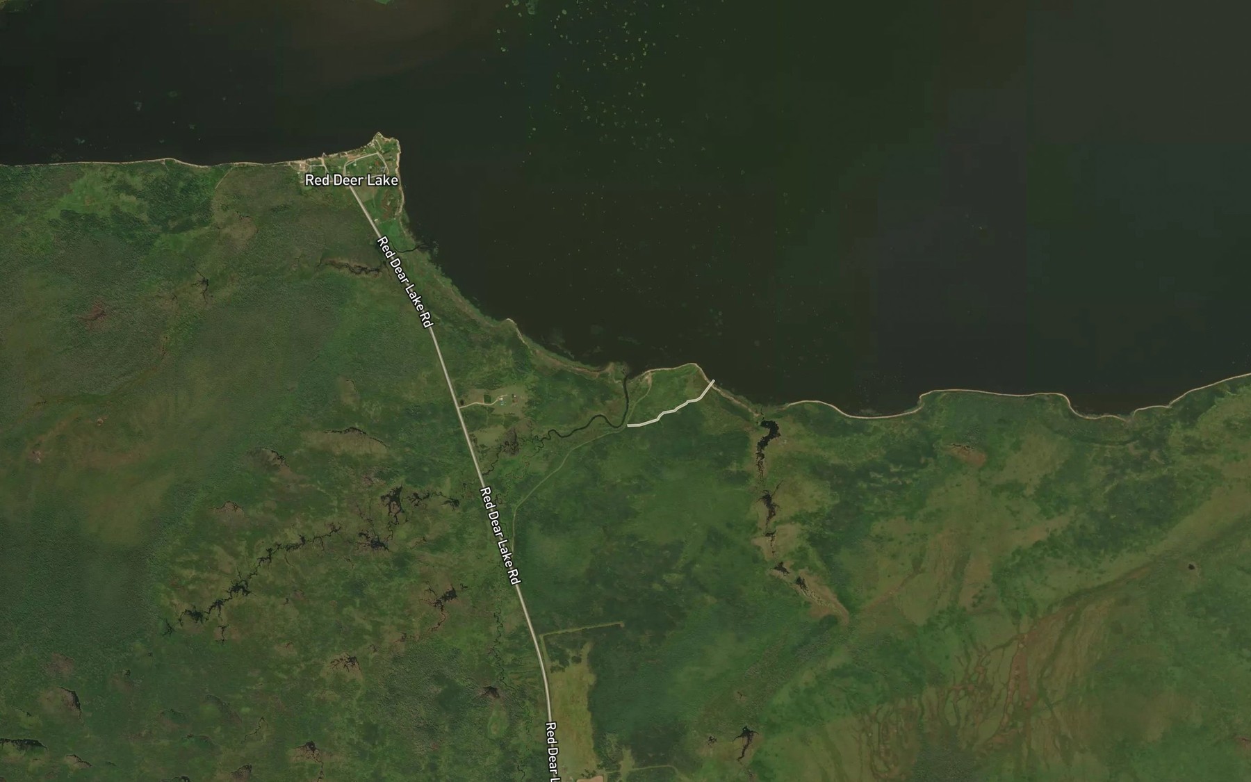 Satellite map of the Wilson Creek