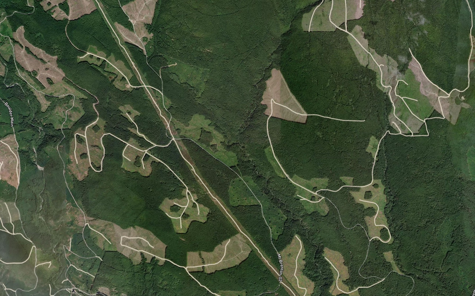 Satellite map of the Silver Creek