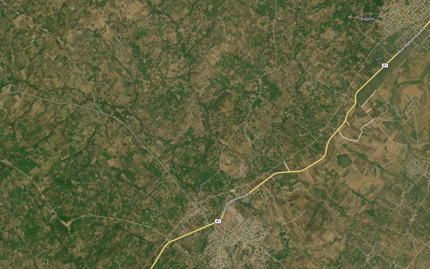 Satellite map of the River Aromu