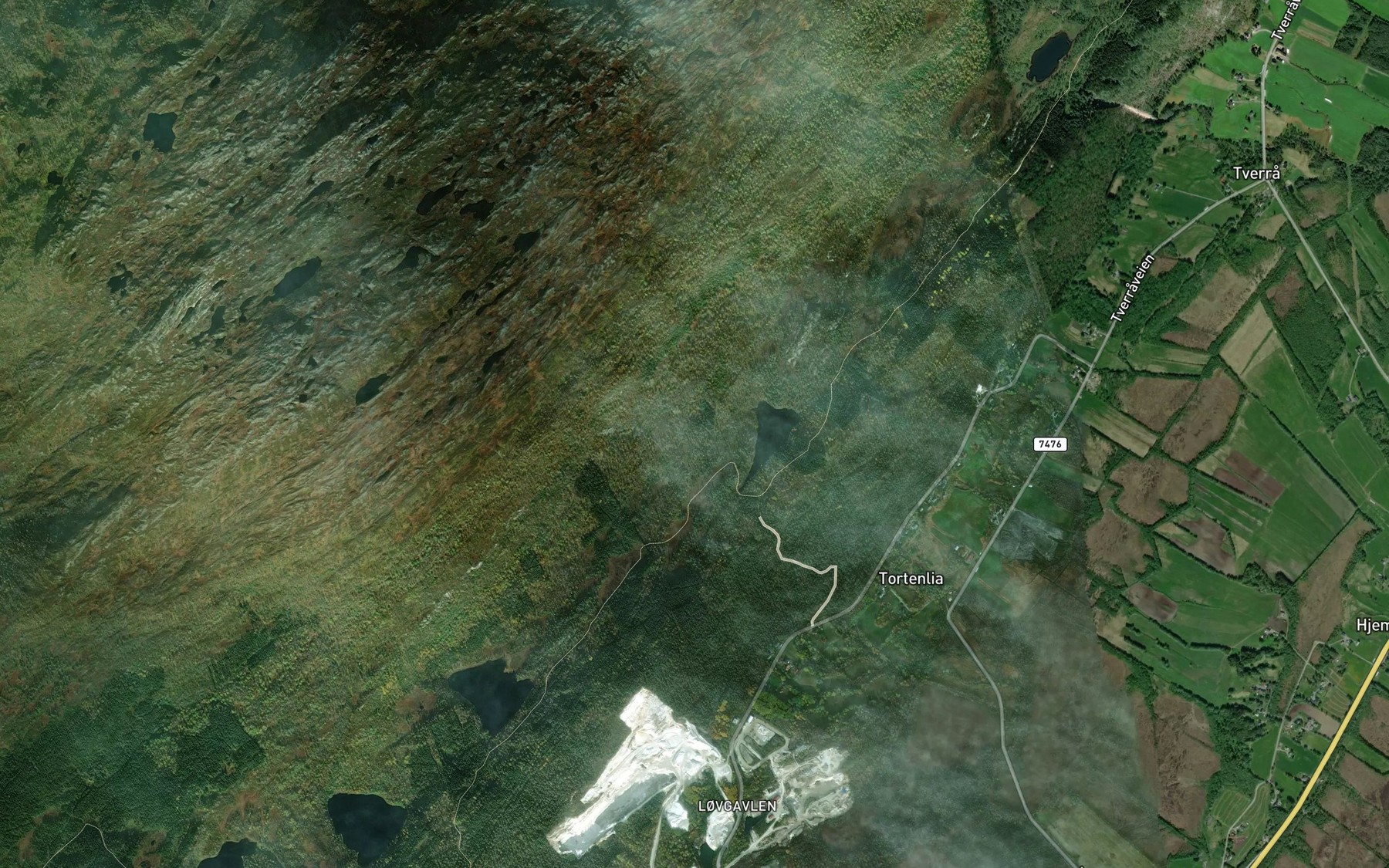 Satellite map of the Omundik