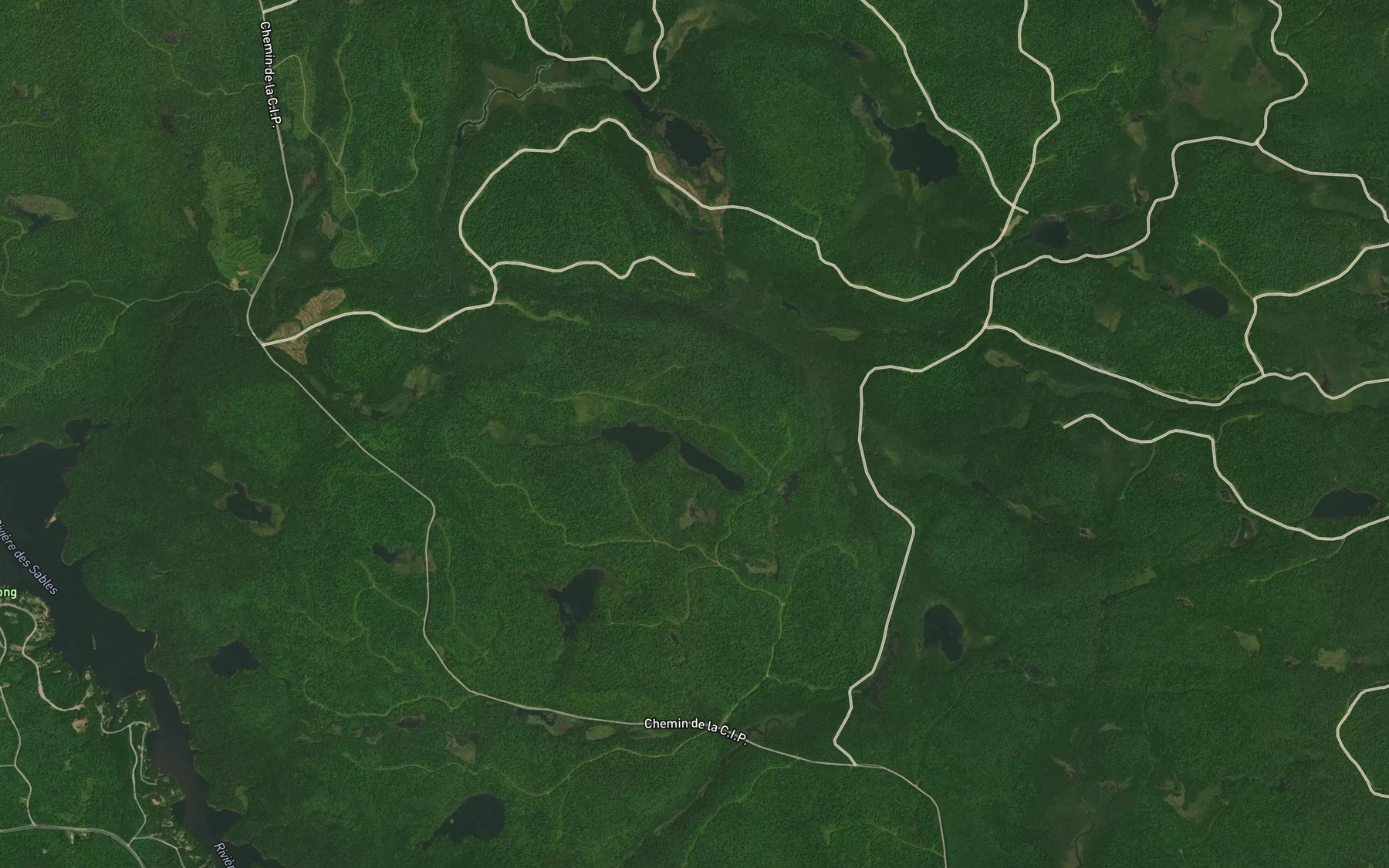 Satellite map of the Grands lacs Lunettes