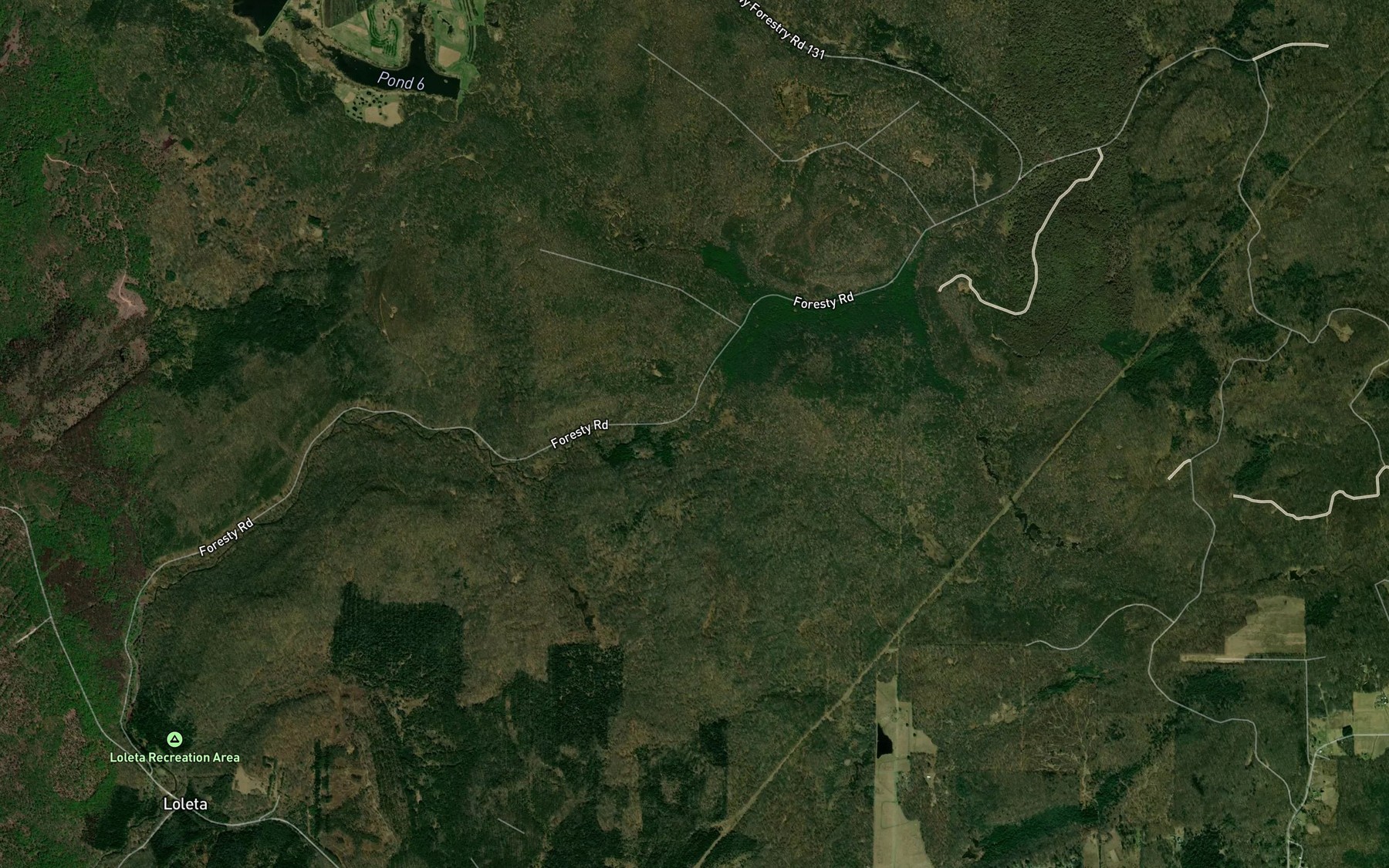 Satellite map of the Jakes Run