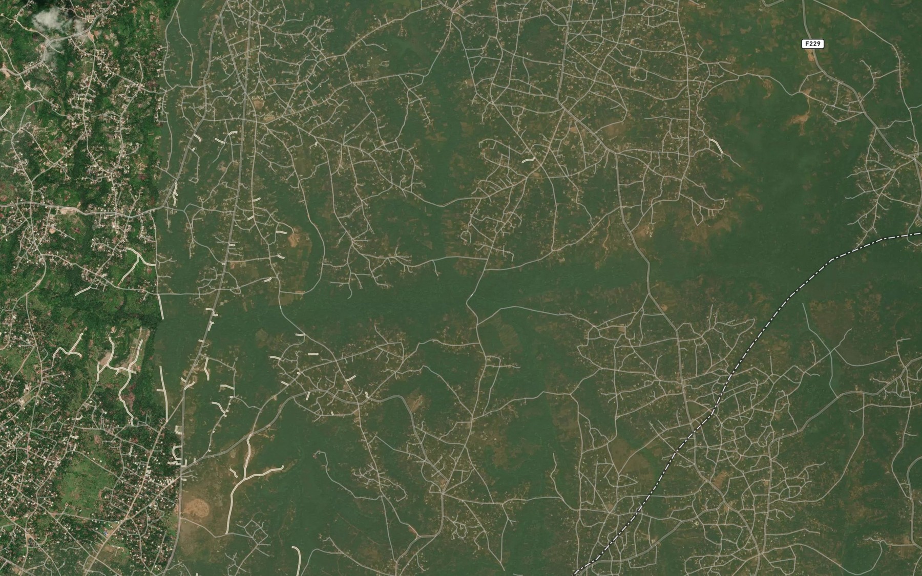 Satellite map of the River Ofala