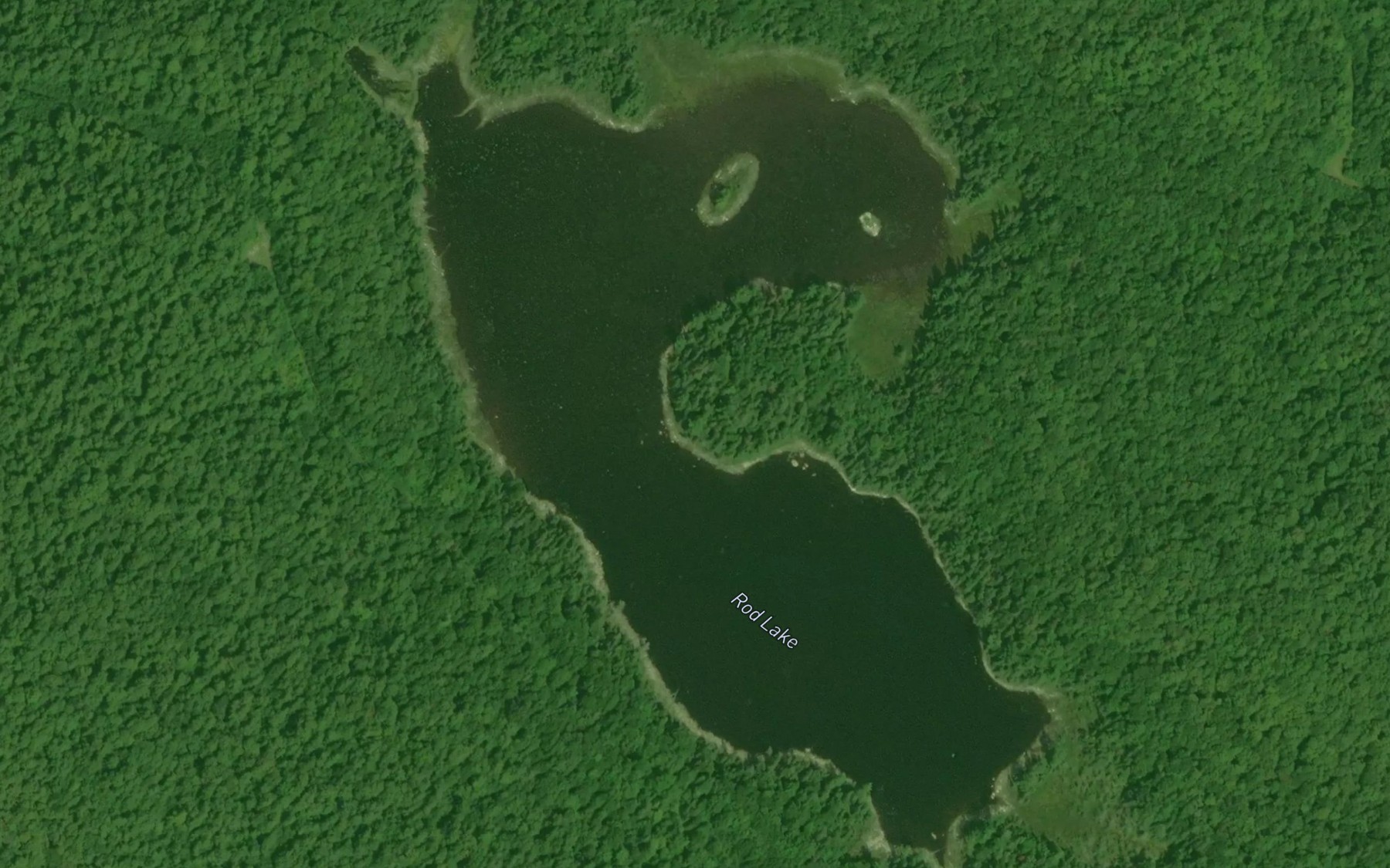 Satellite map of the Rod Lake