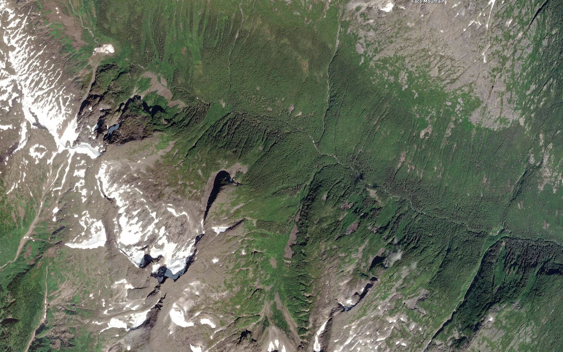 Satellite map of the Johnson Creek