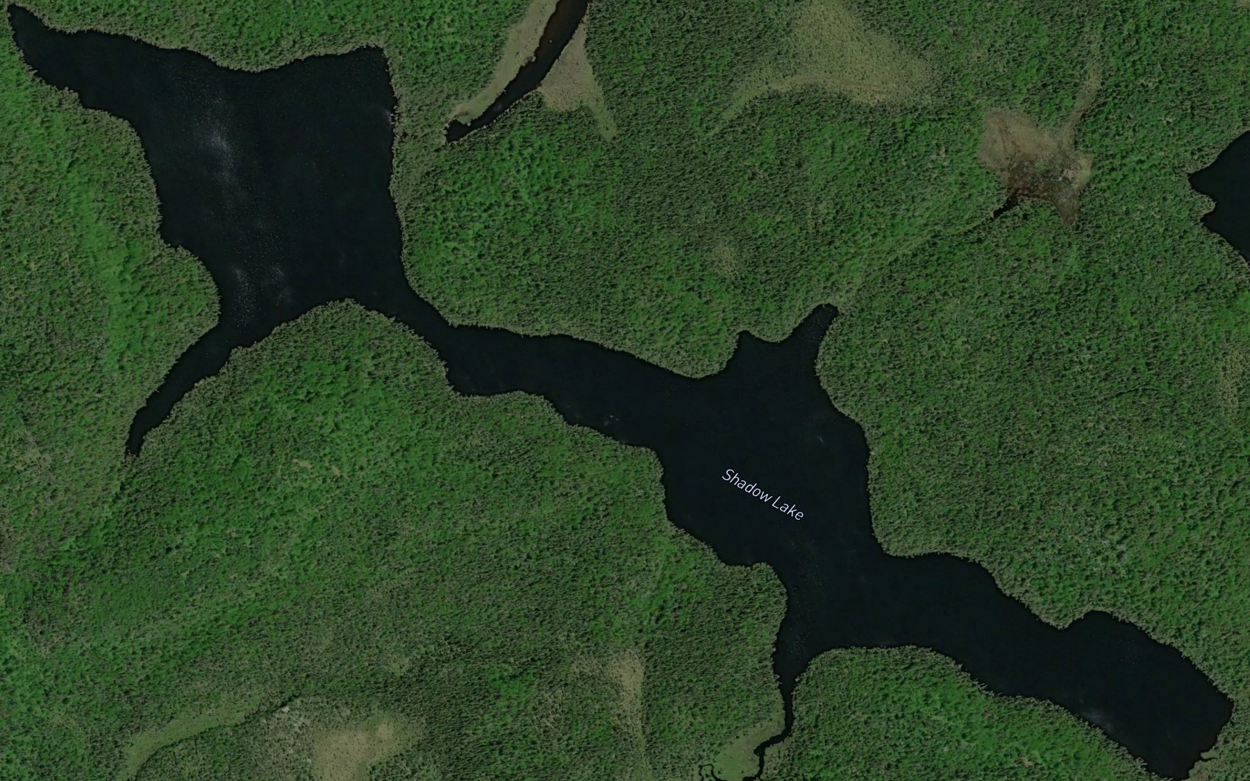 Satellite map of the Shadow Lake