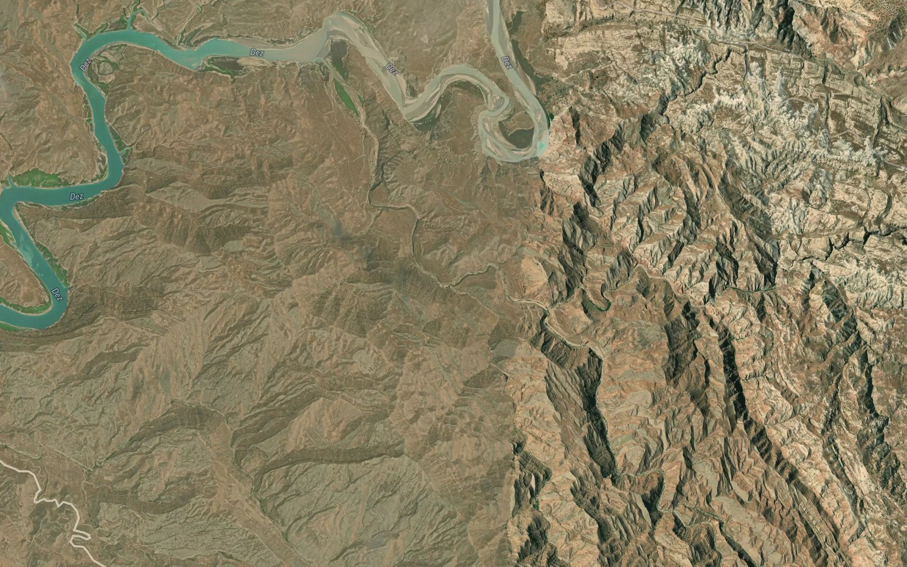 Satellite map of the Rudkhaneh-ye Darbonehvar