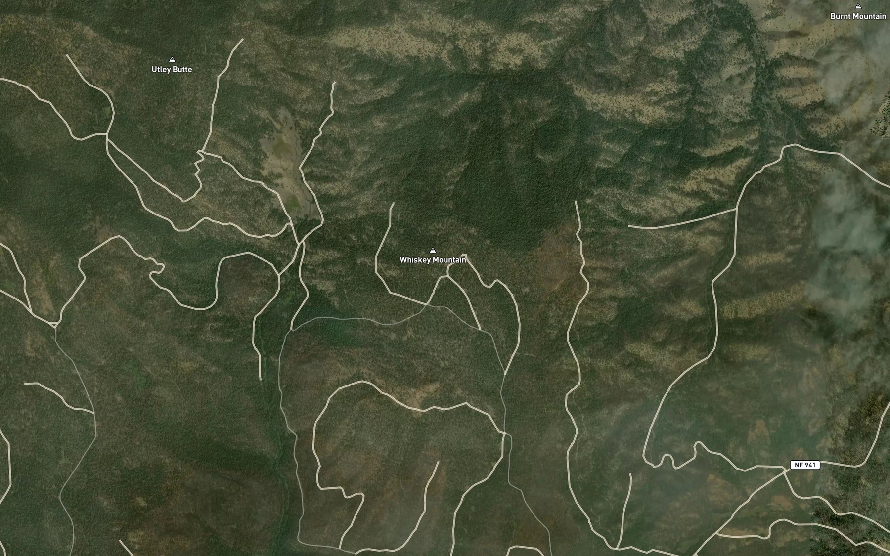 Satellite map of the Alder Spring