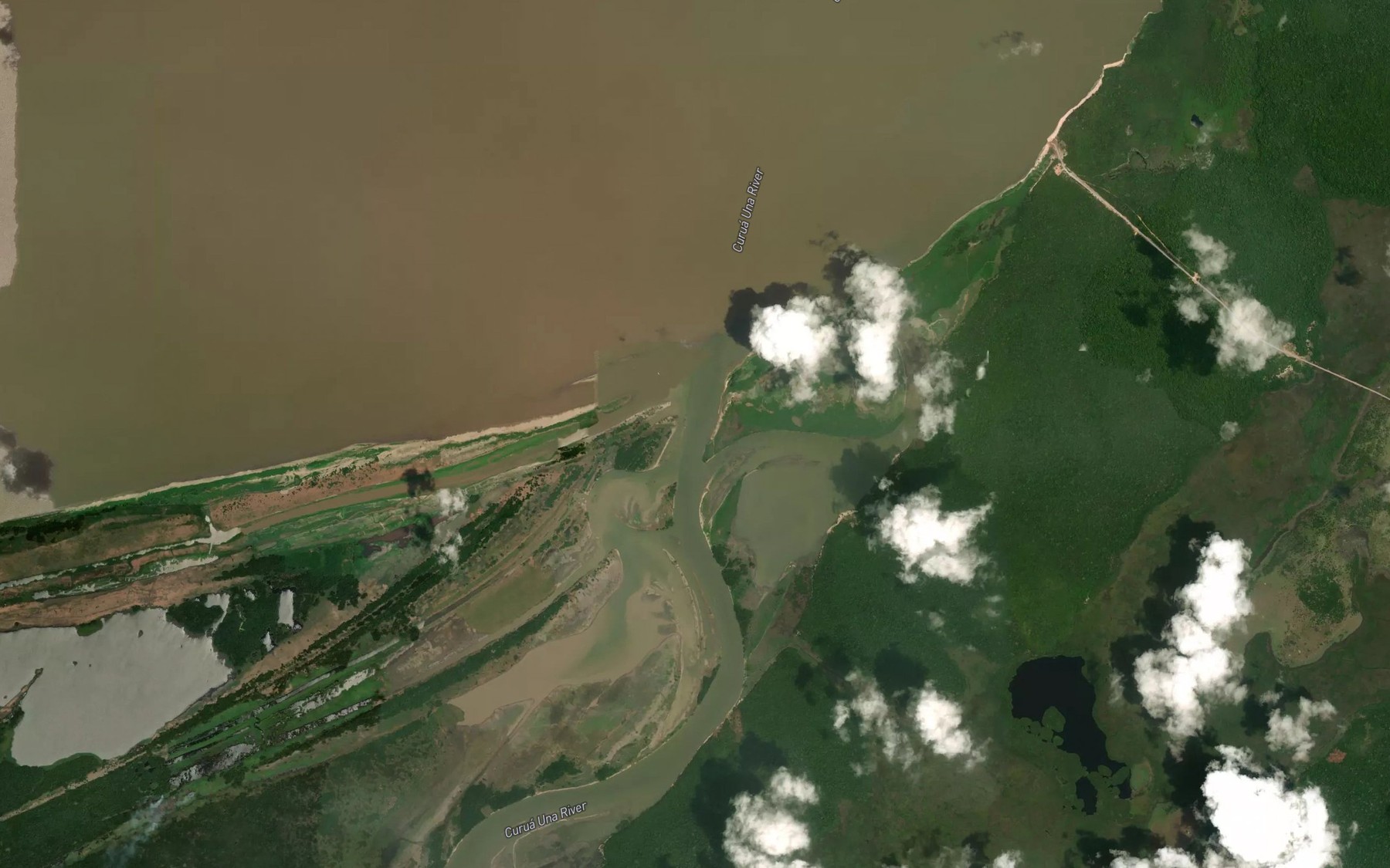 Satellite map of the Rio Curua-Una