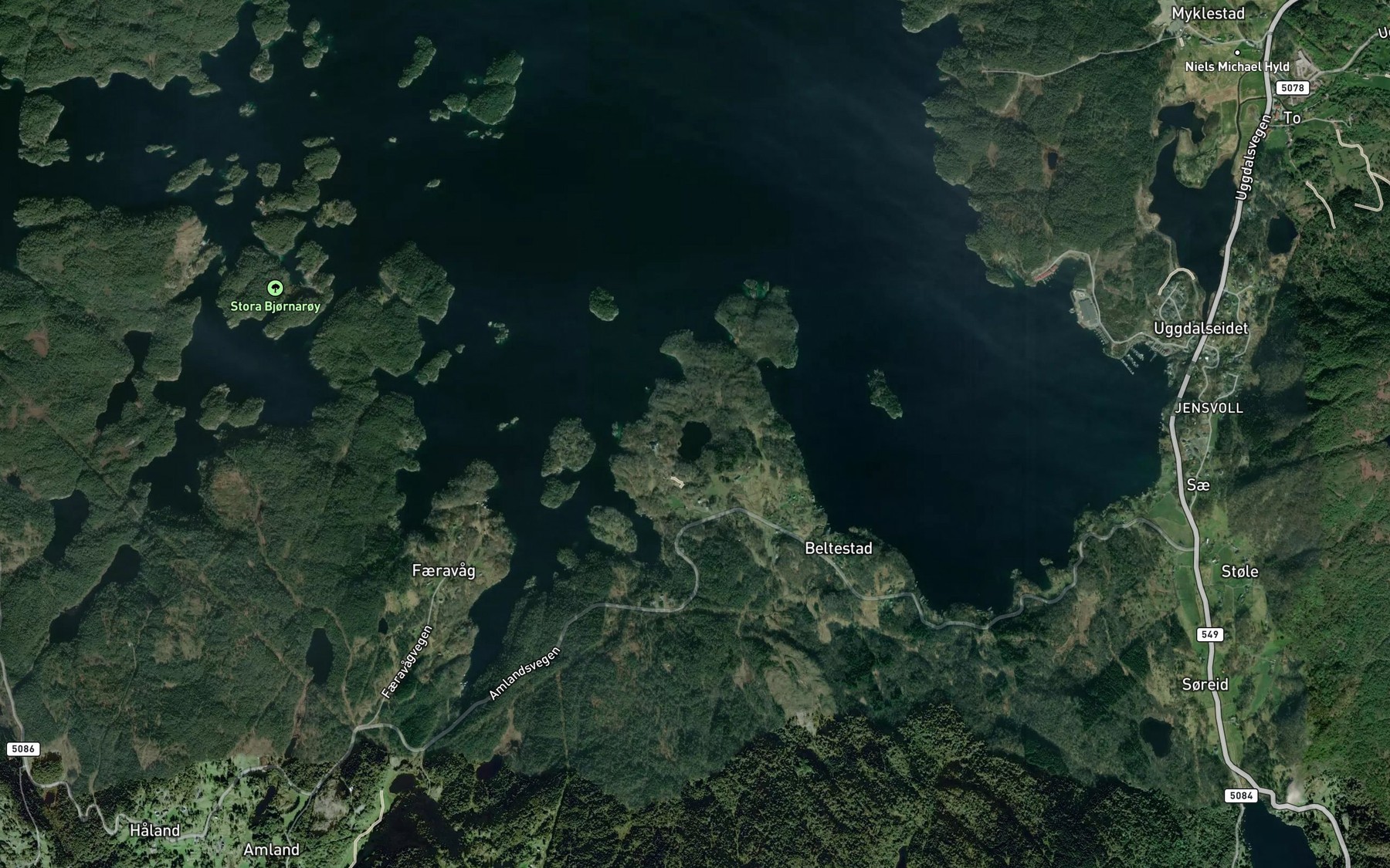 Satellite map of the Beltestadtjorna