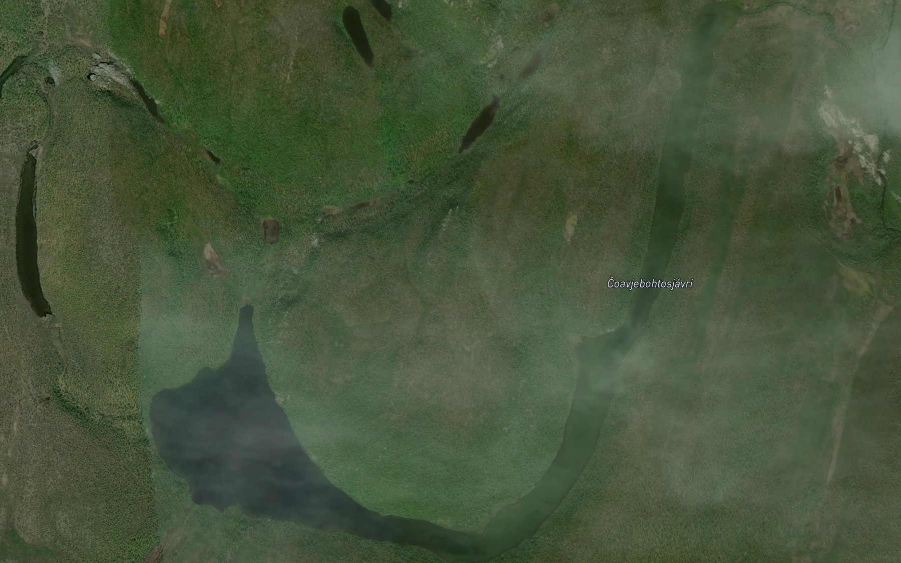 Satellite map of the Coavjebattusjavri