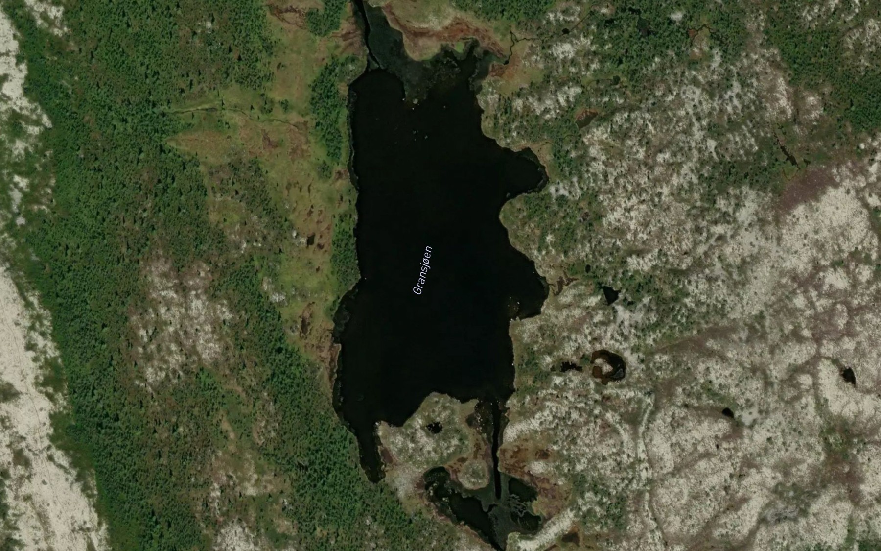 Satellite map of the Gransjoen