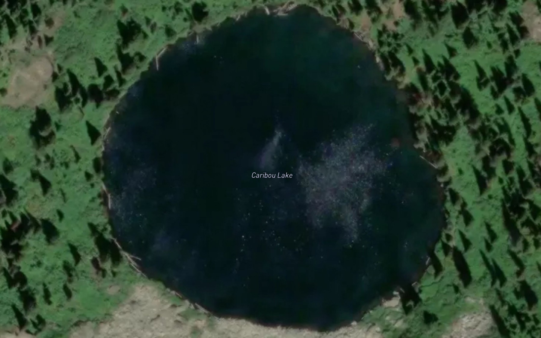 Satellite map of the Caribou Lake