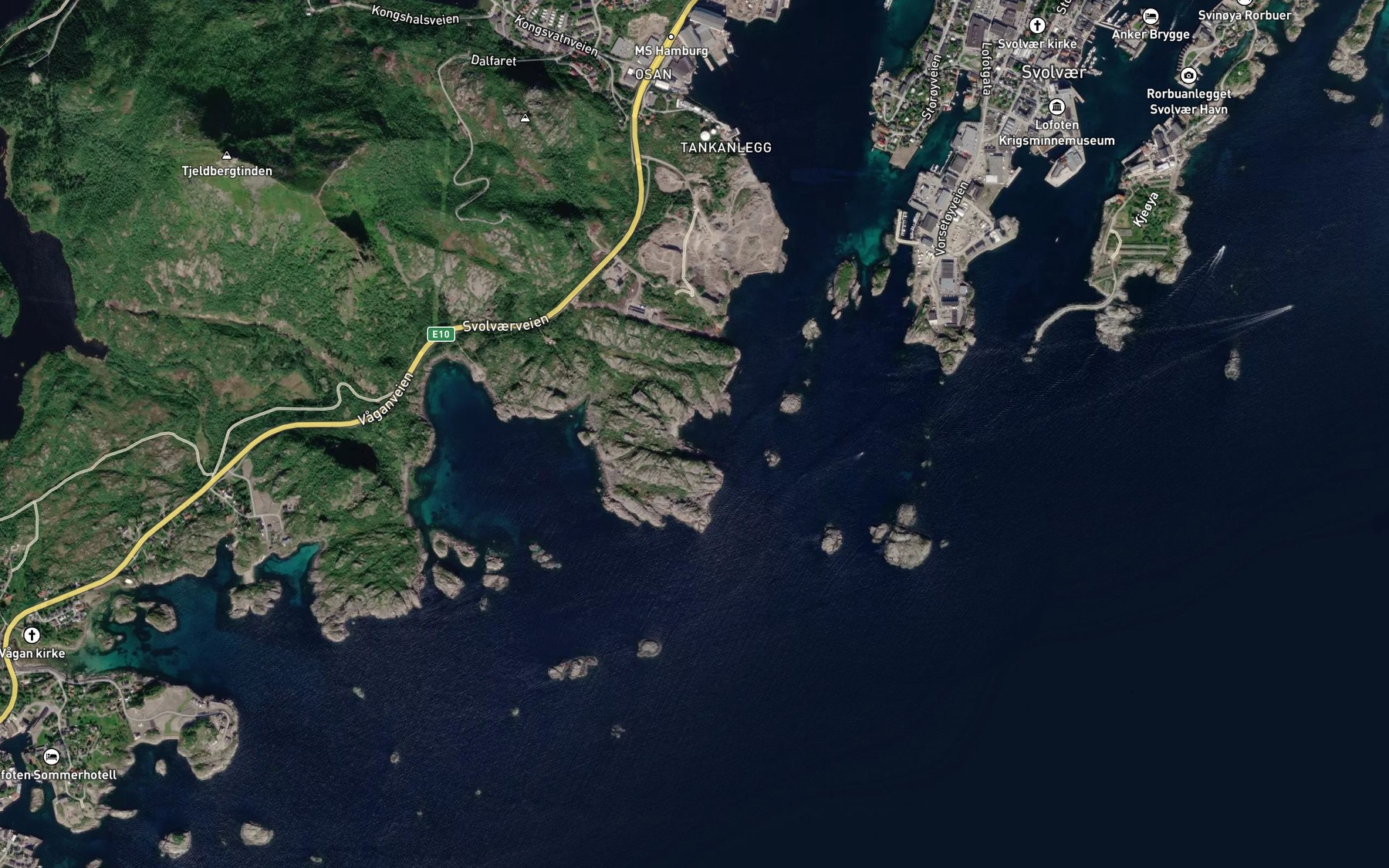 Satellite map of the Sorvika