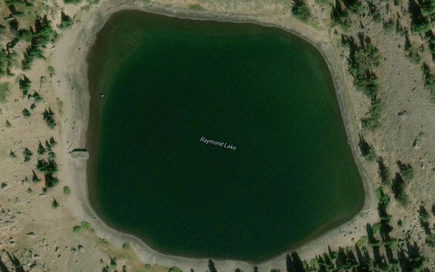 Satellite map of the Raymond Lake