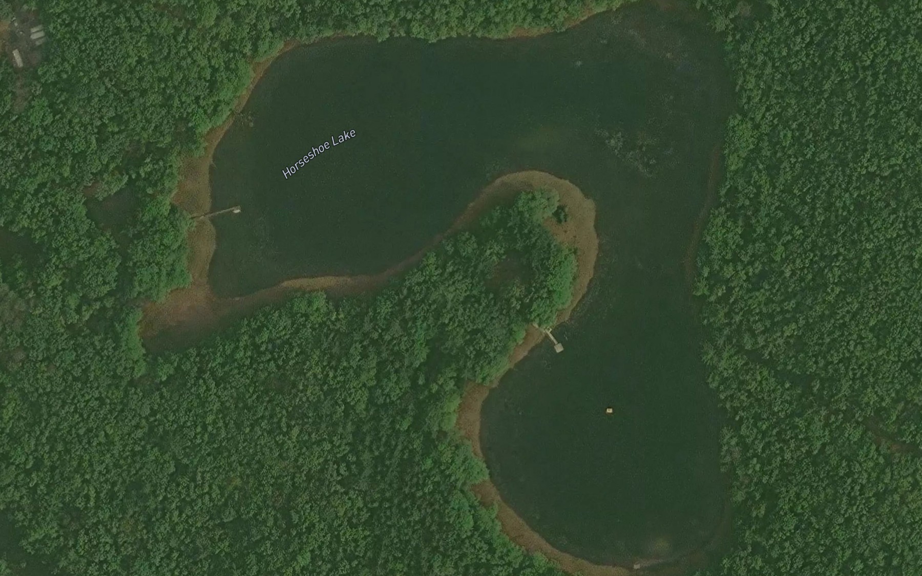 Satellite map of the Horseshoe Lake