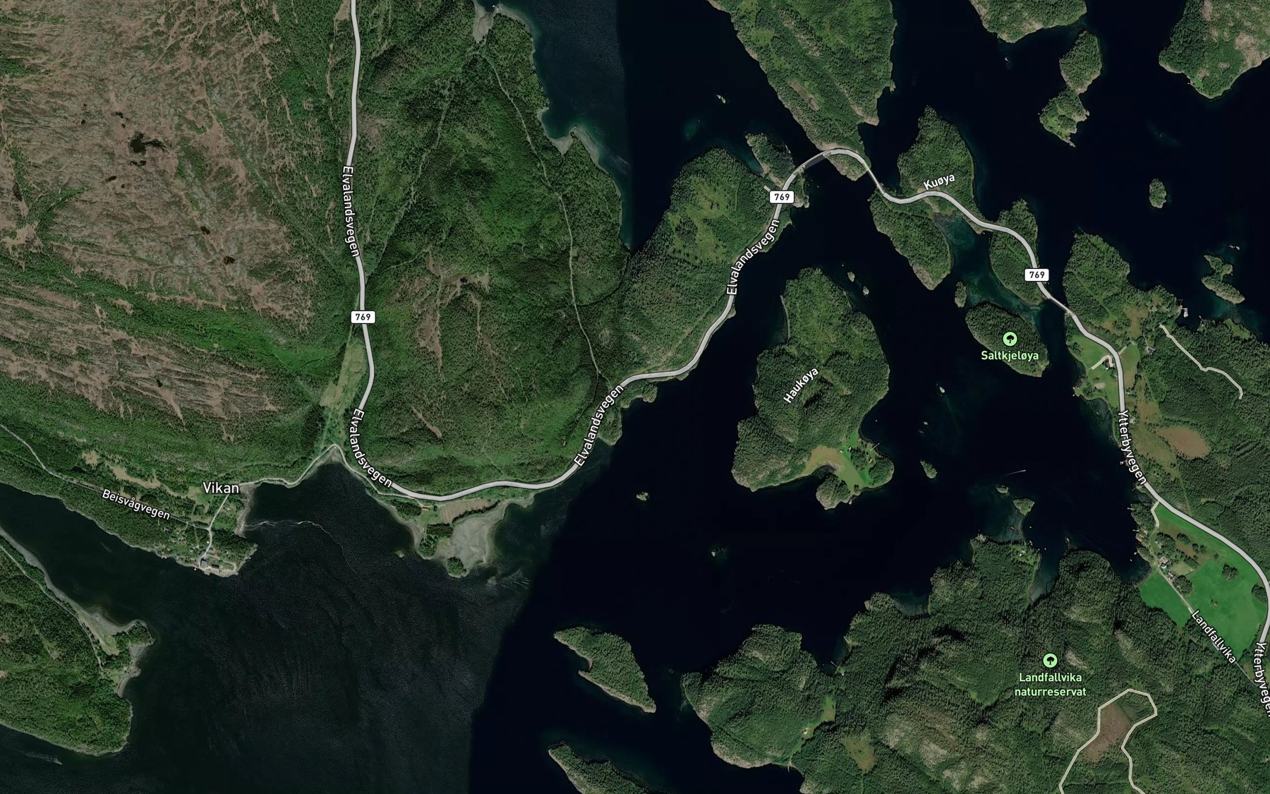 Satellite map of the Solbuenget