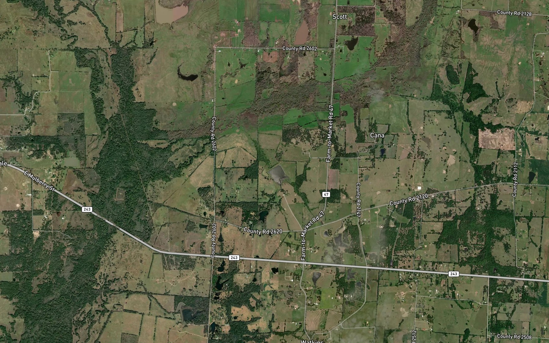 Satellite map of the Soil Conservation Service Site 113 Reservoir