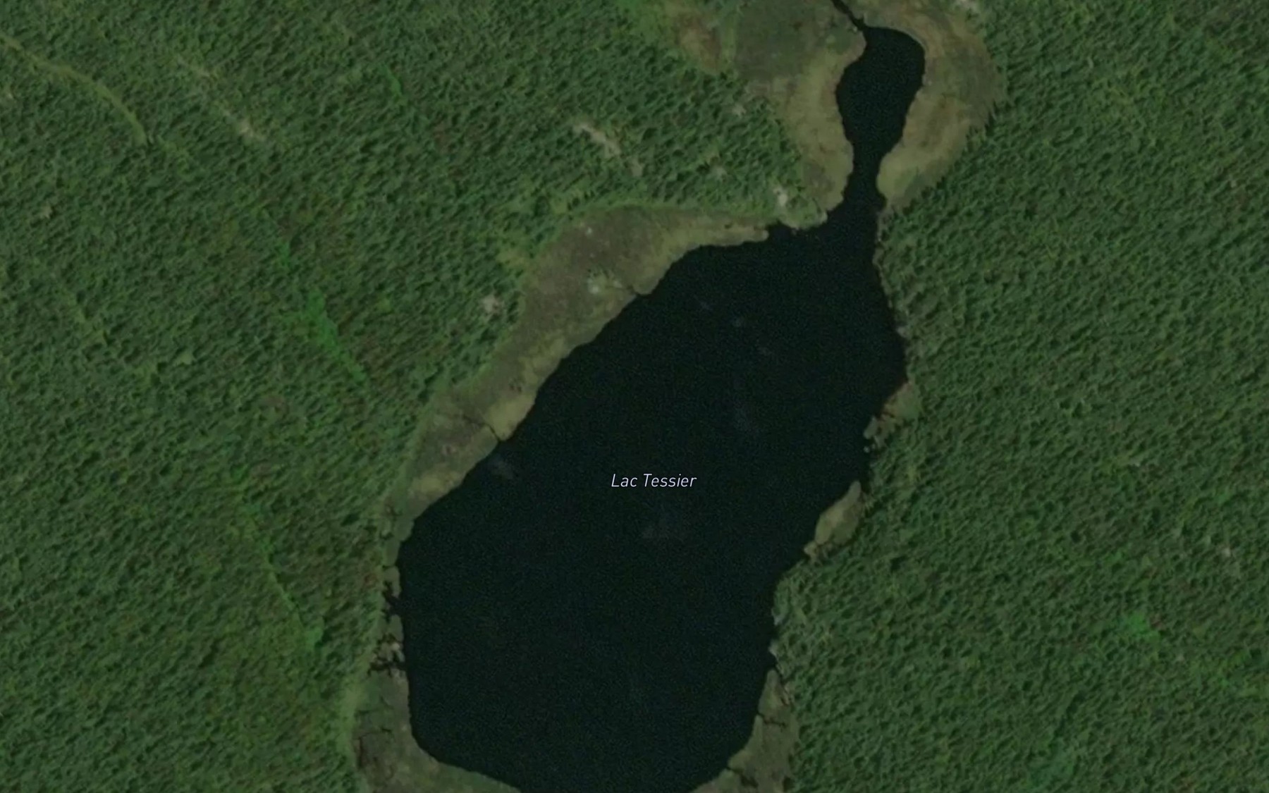 Satellite map of the Lac Tessier