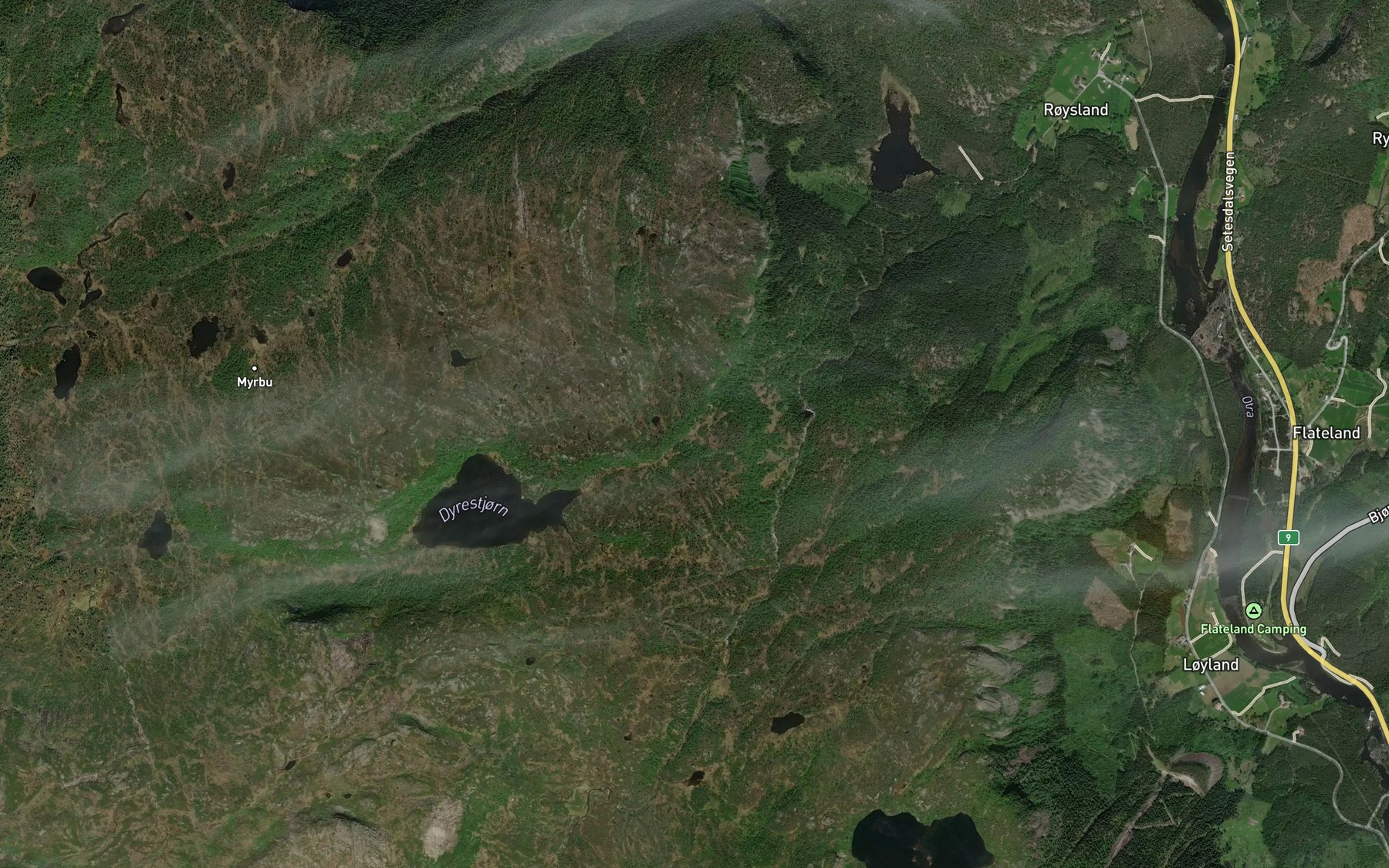 Satellite map of the Hestedalsbekken
