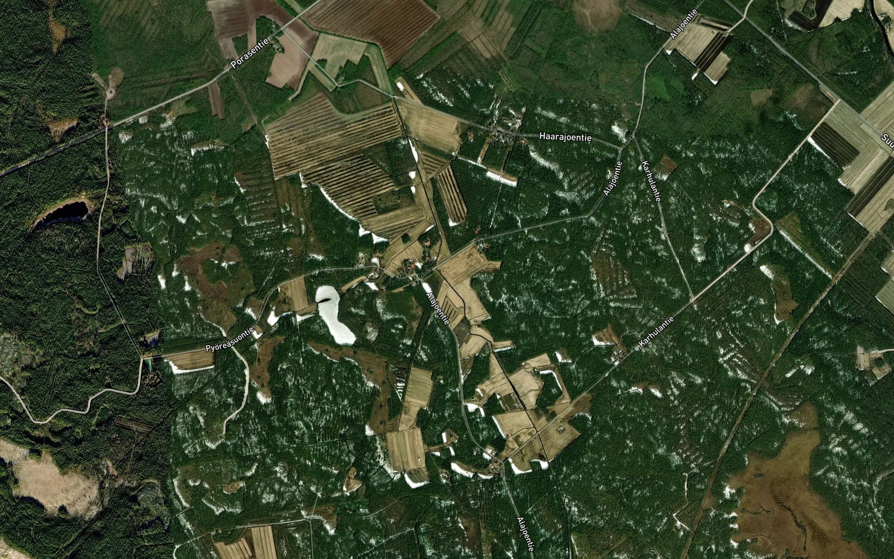 Satellite map of the Alajoki