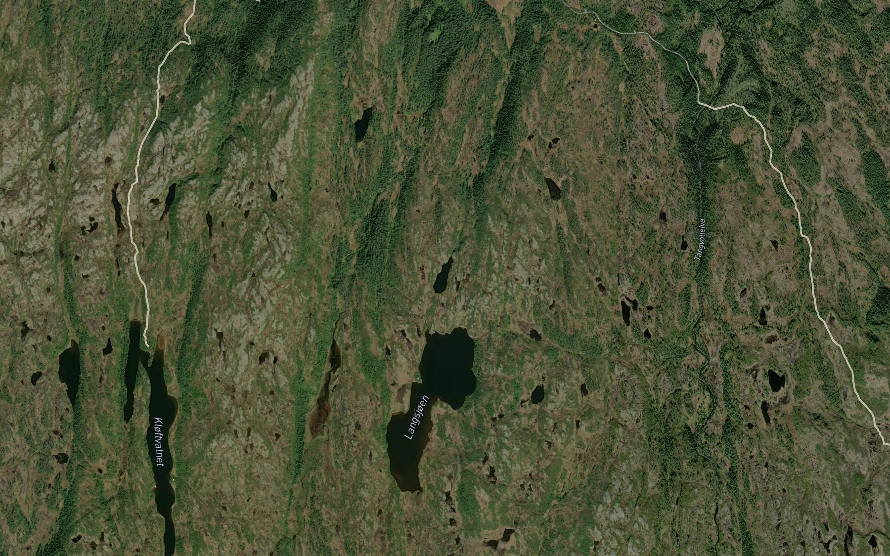 Satellite map of the Kjerringtjorna
