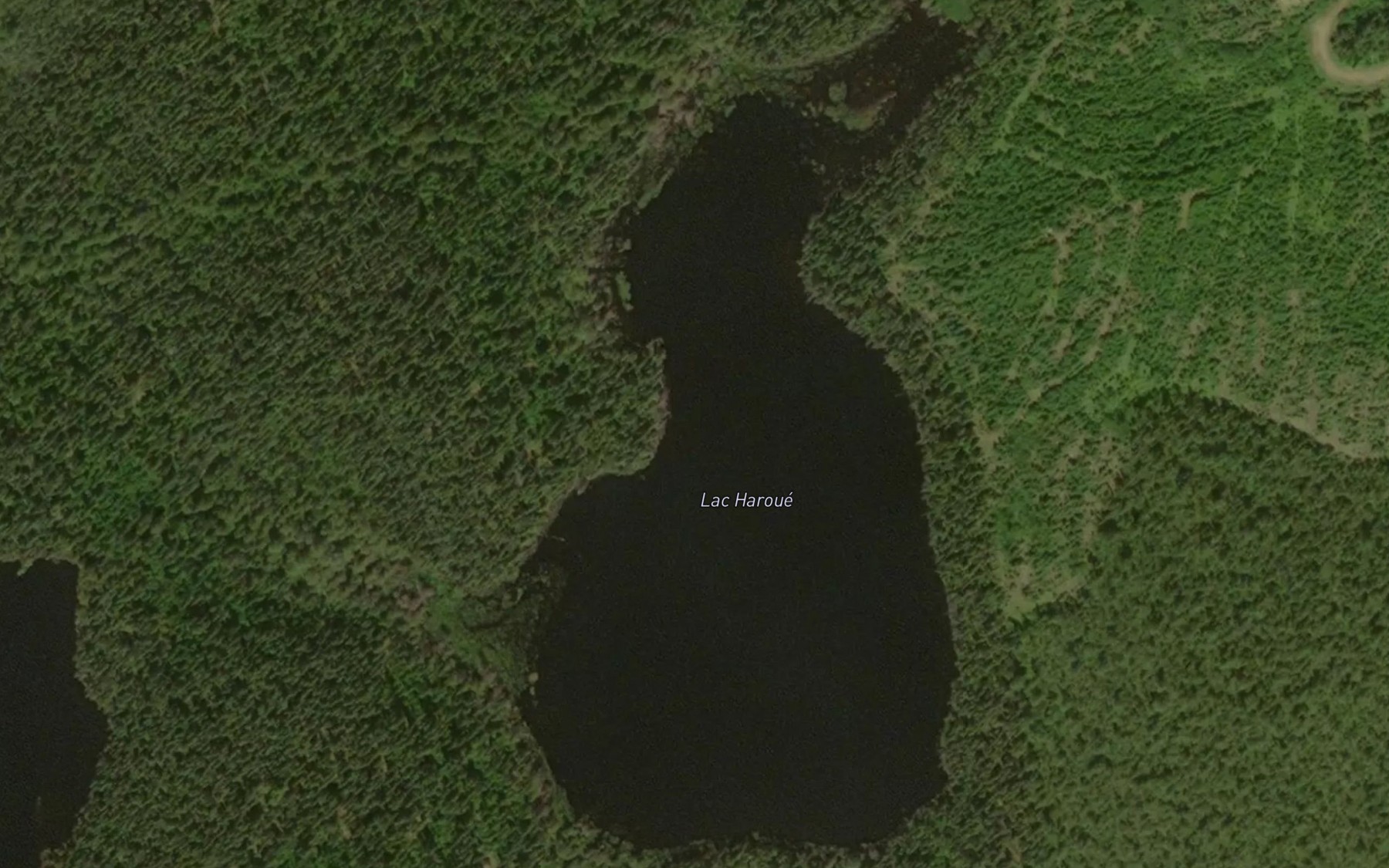 Satellite map of the Lac Haroue