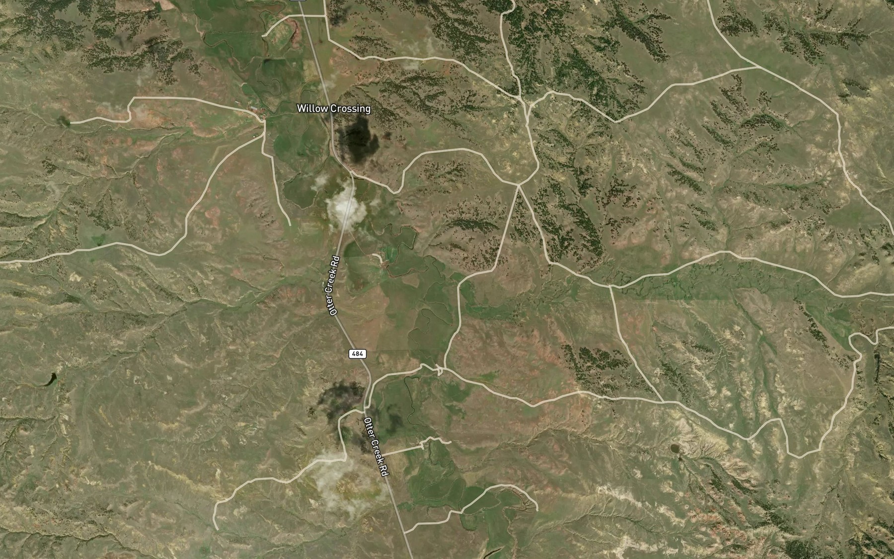 Satellite map of the Threemile Creek