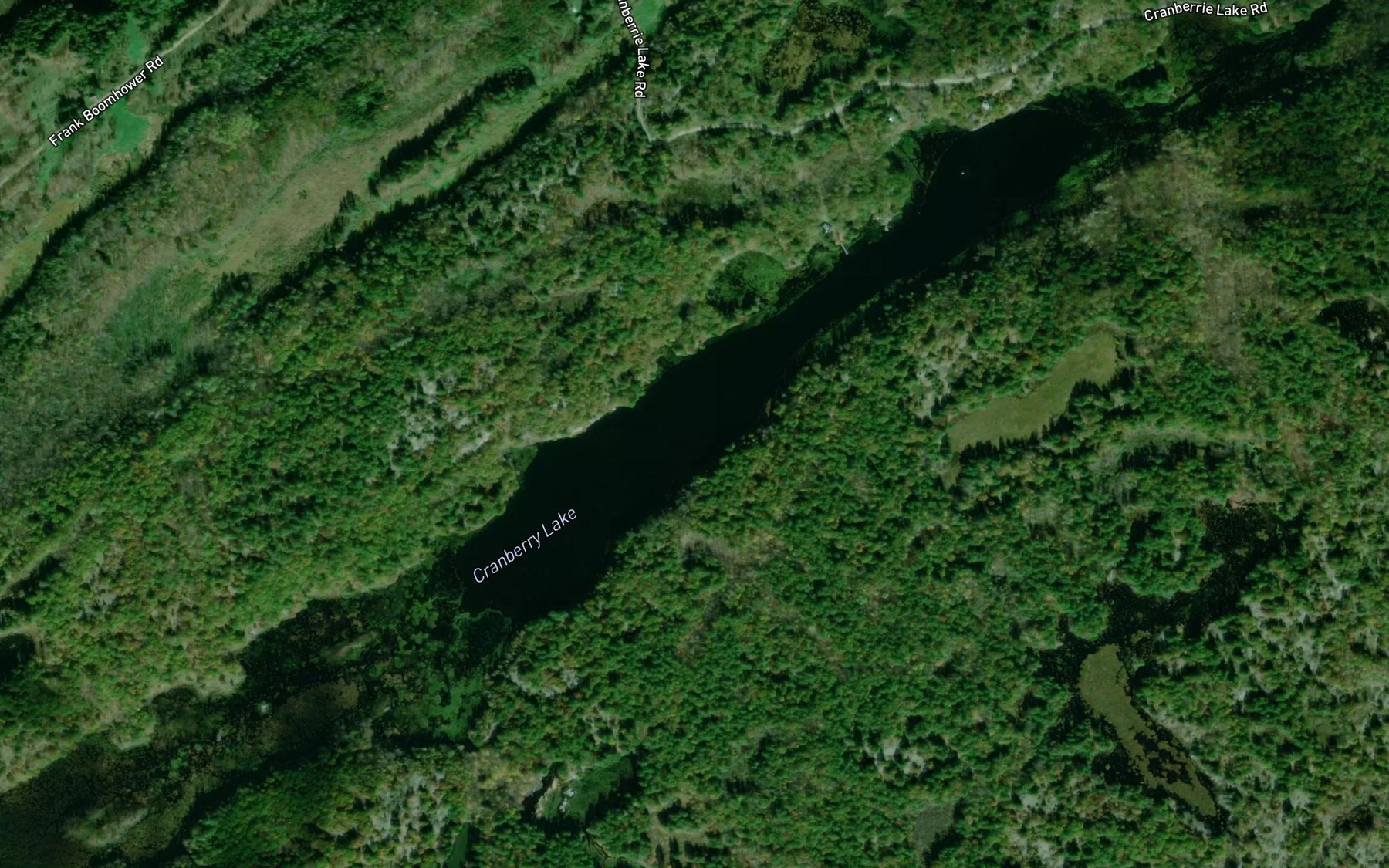 Satellite map of the Cranberry Lake