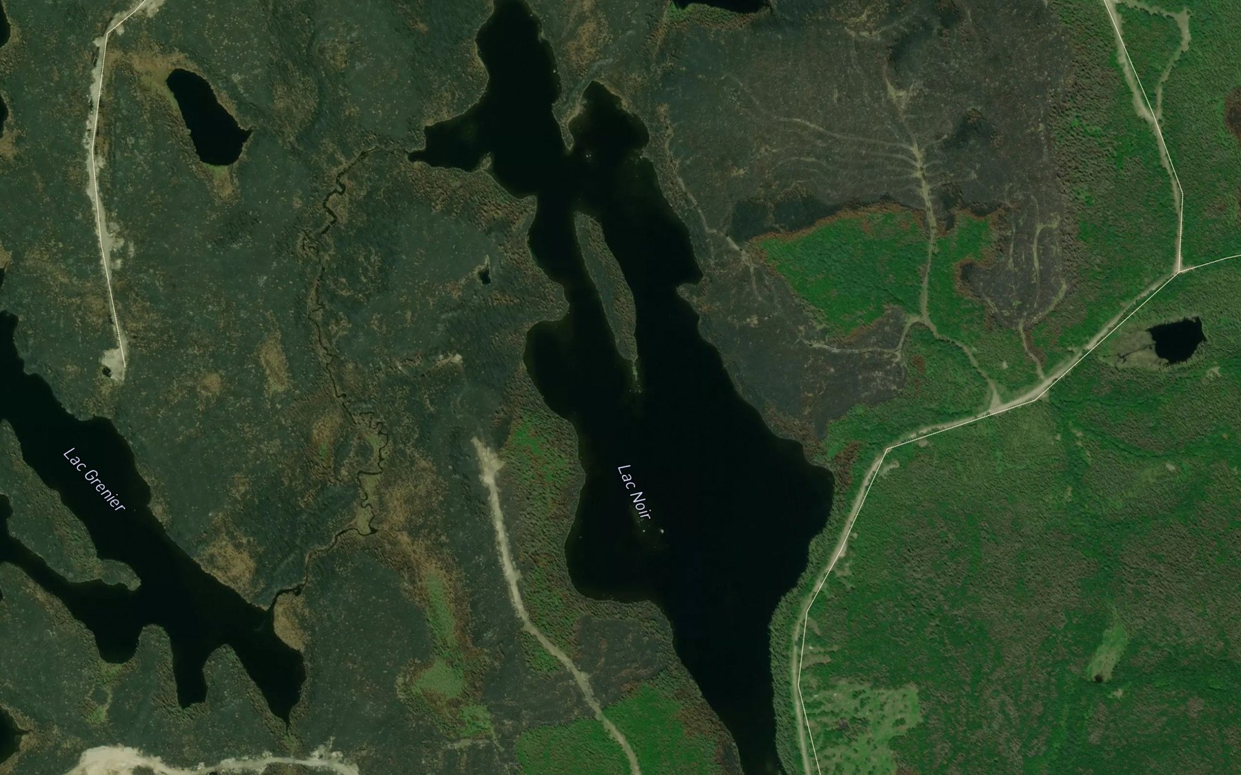 Satellite map of the Lac Noir