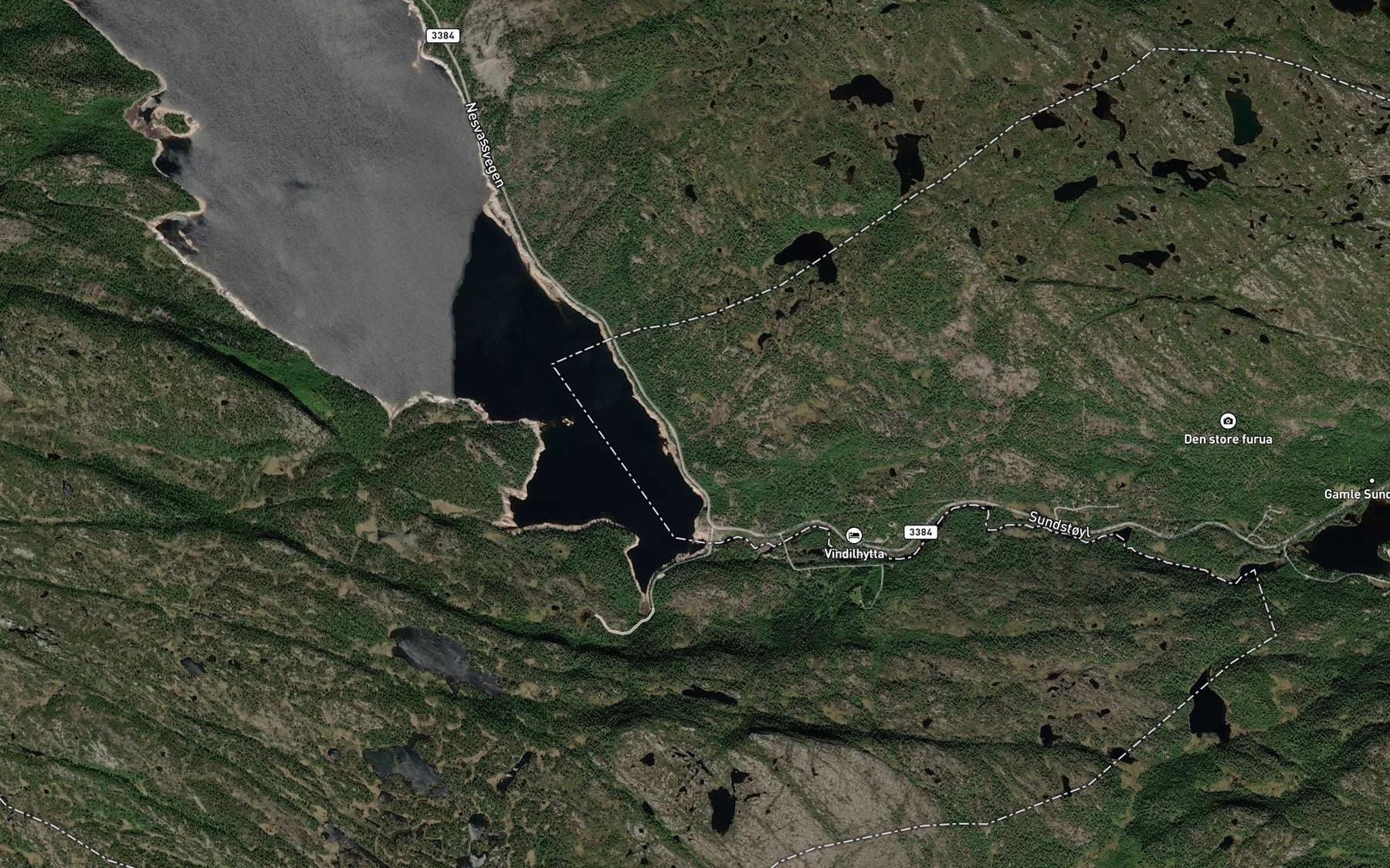 Satellite map of the Sollibekken