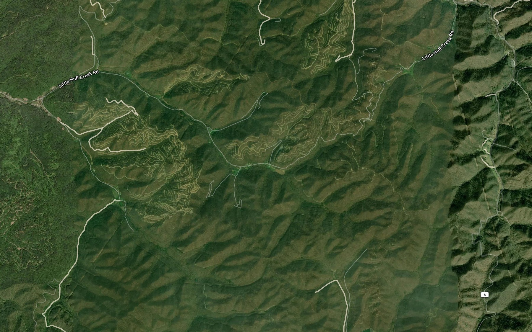 Satellite map of the Orchard Branch