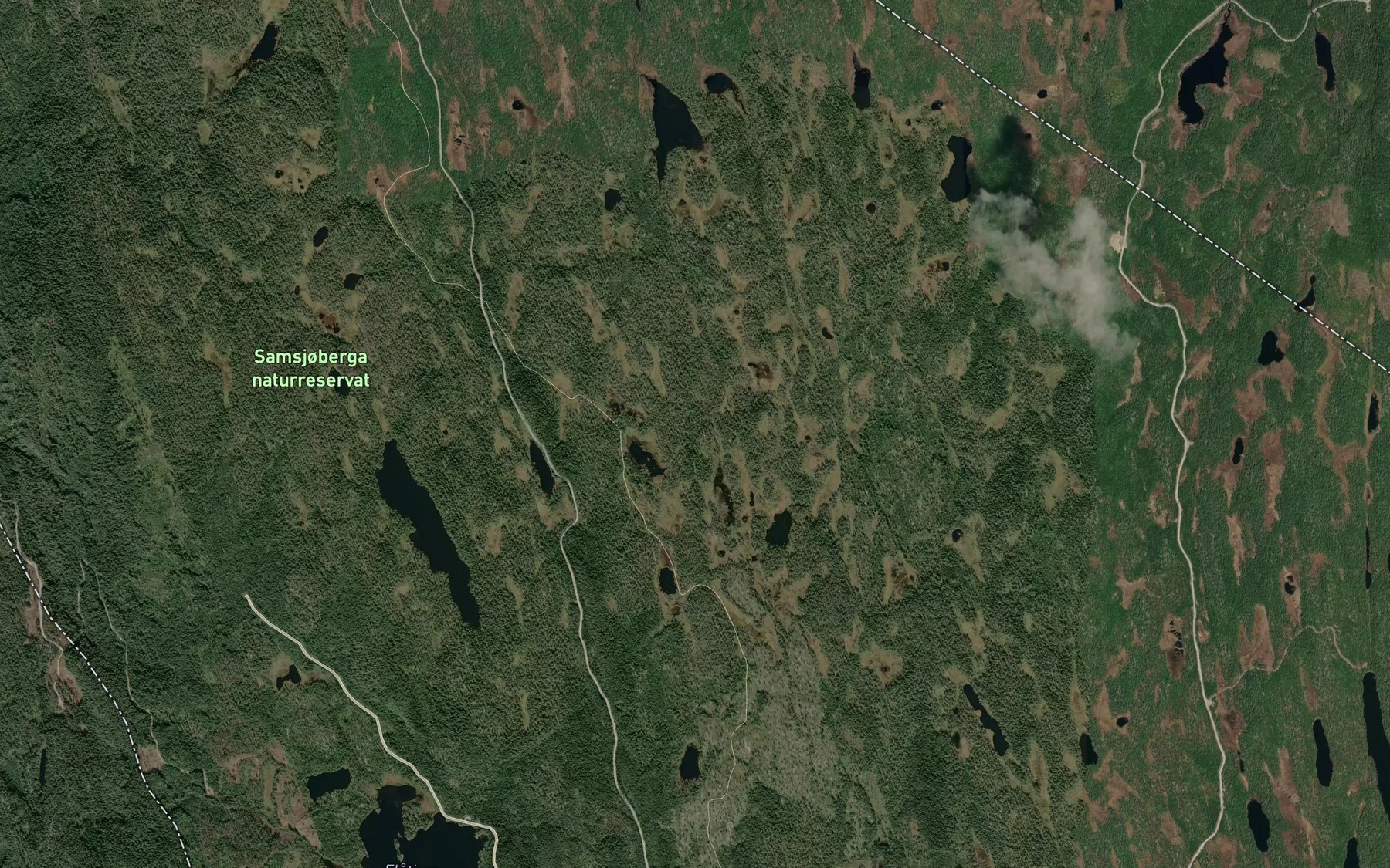 Satellite map of the Vestre Auremyrbekken