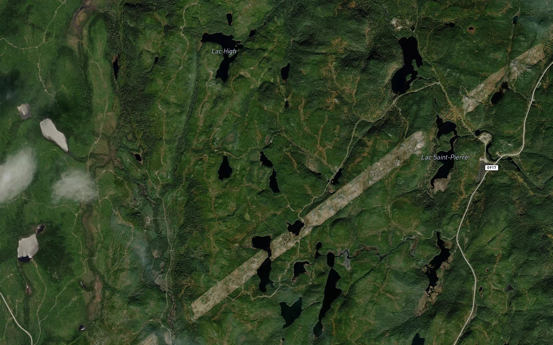 Satellite map of the Lac Rossi