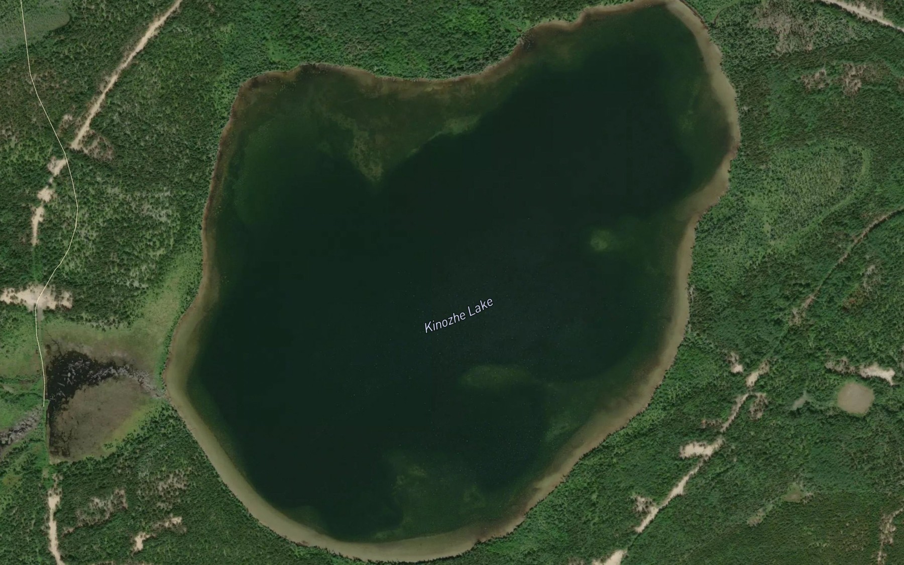 Satellite map of the Kinozhe Lake