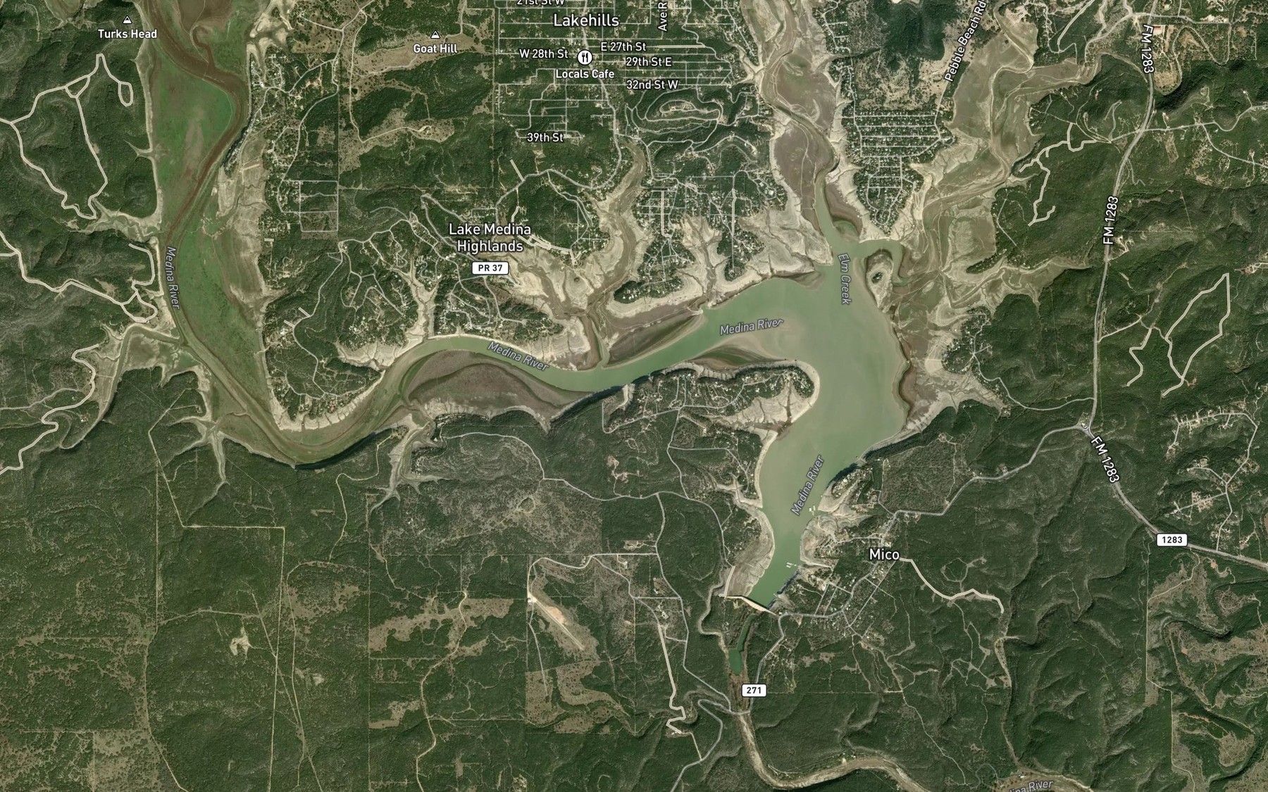 Satellite map of the Devils Kitchen