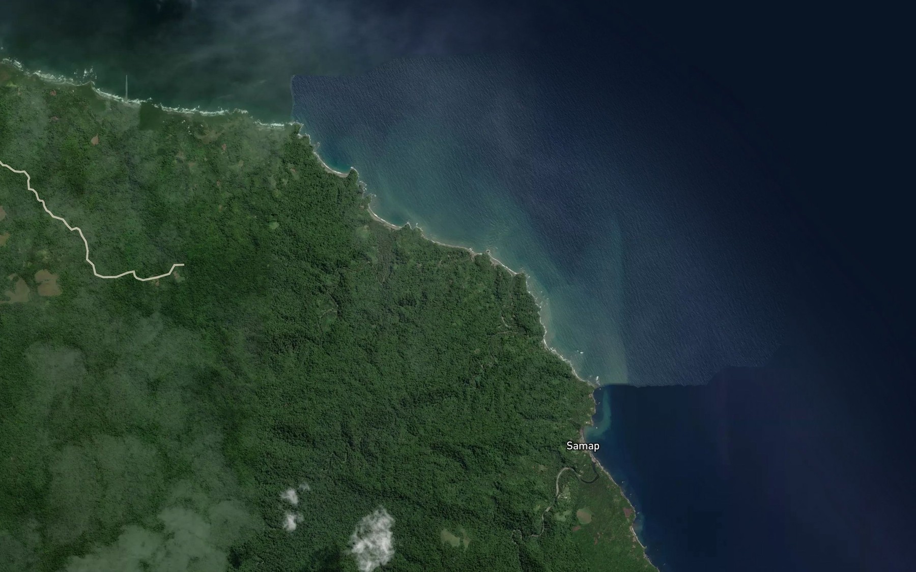 Satellite map of the Kabak Creek