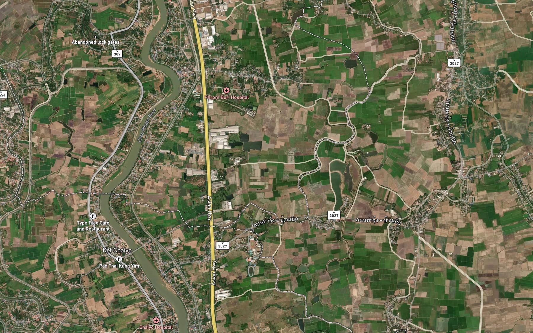 Satellite map of the Nong Khao
