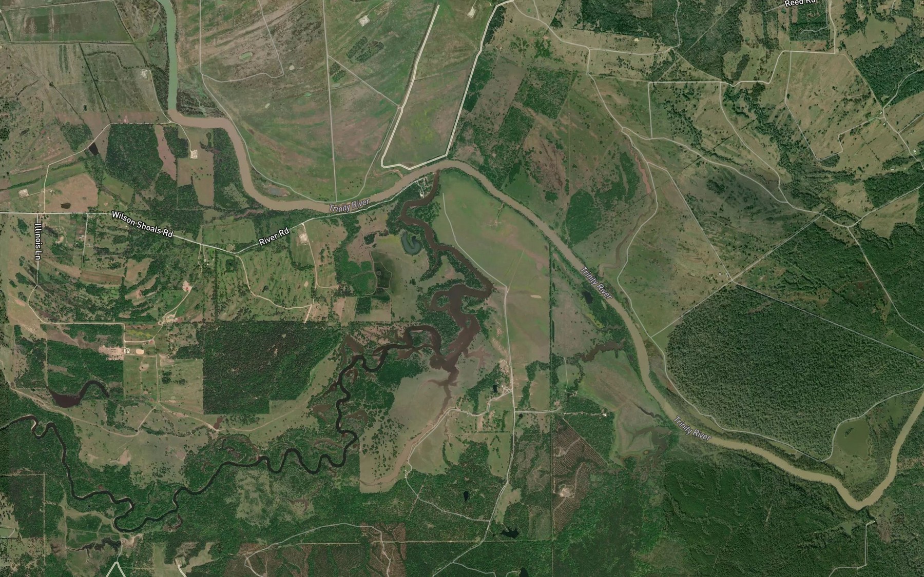 Satellite map of the Woods Slough