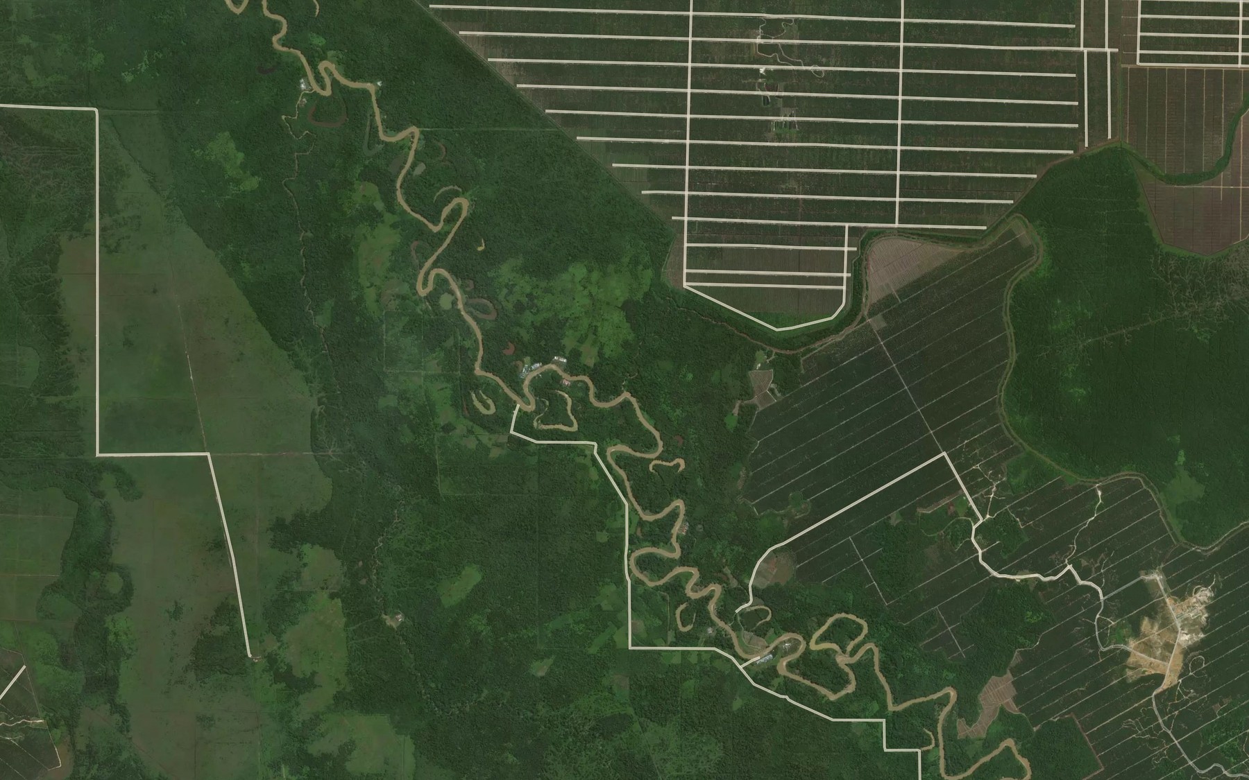 Satellite map of the Sungai Sikat