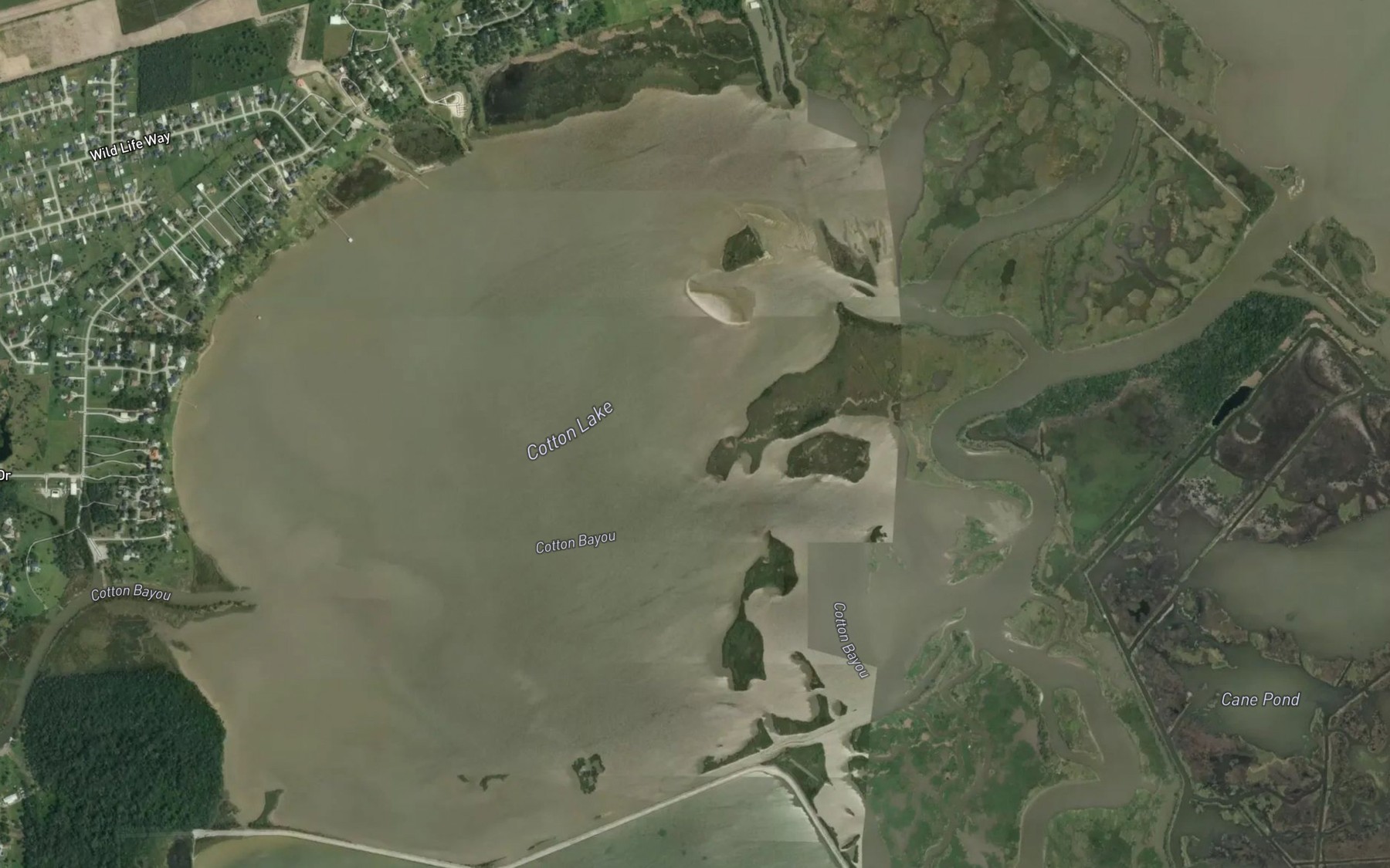 Satellite map of the Cotton Lake